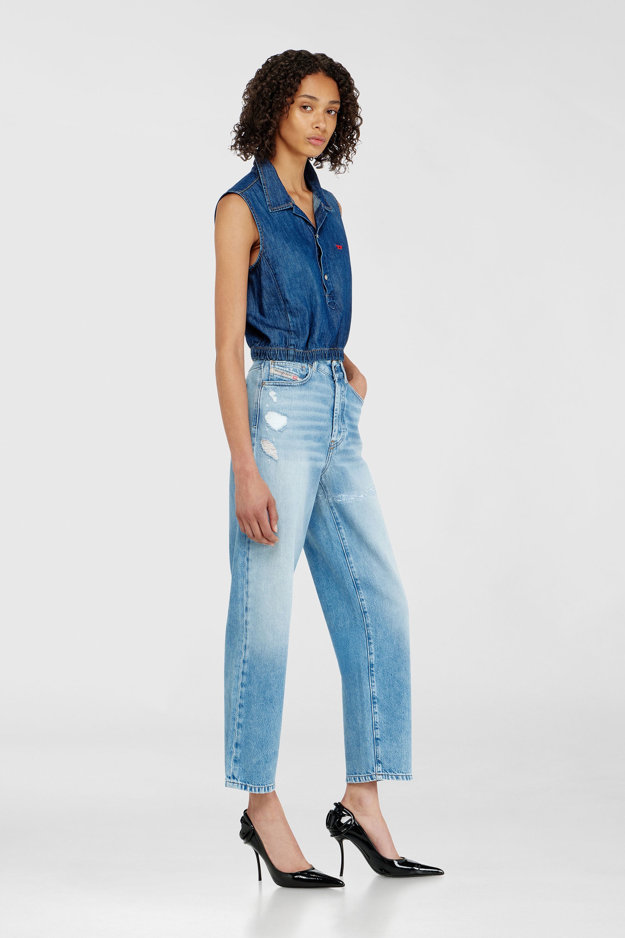 Diesel - Regular Jeans 1981 D-Went 09P49 Femme, Bleu Clair - Image 2