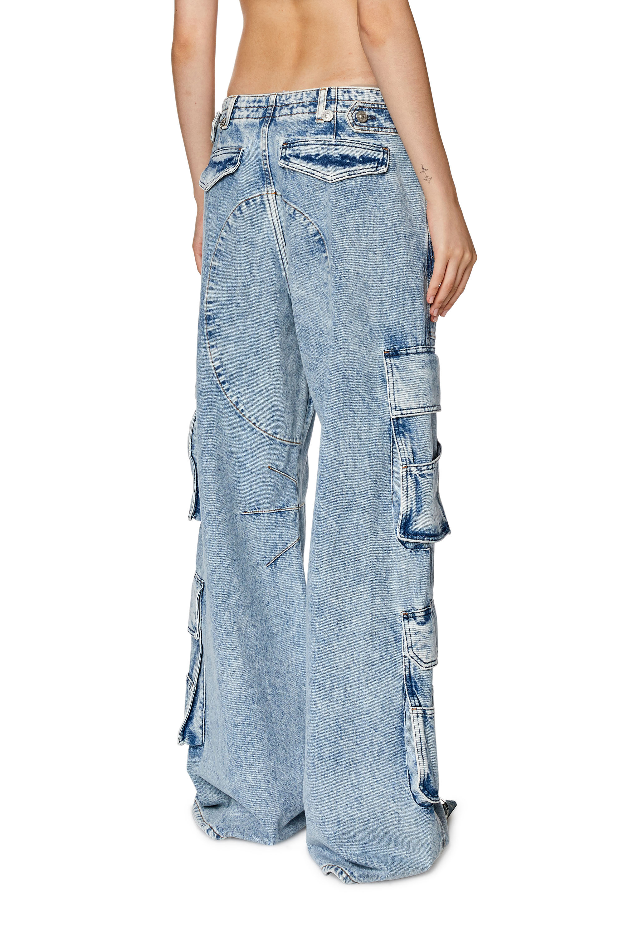 Women's Cargo Relaxed Jeans | Light blue | Diesel 1996 D-Sire