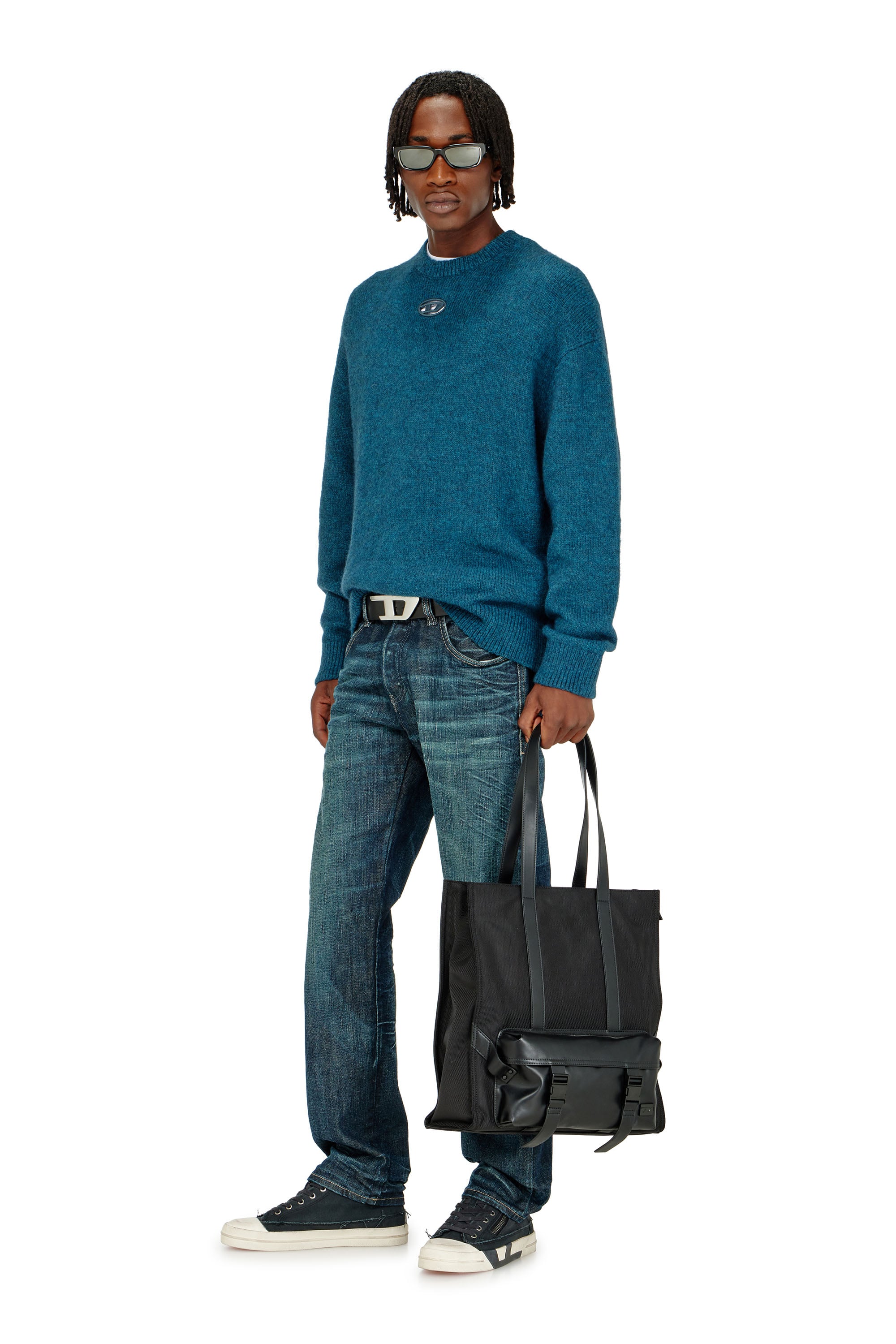 Diesel - K-AREESO, Jersey de mezcla de lana y alpaca Hombre in Verde - 2