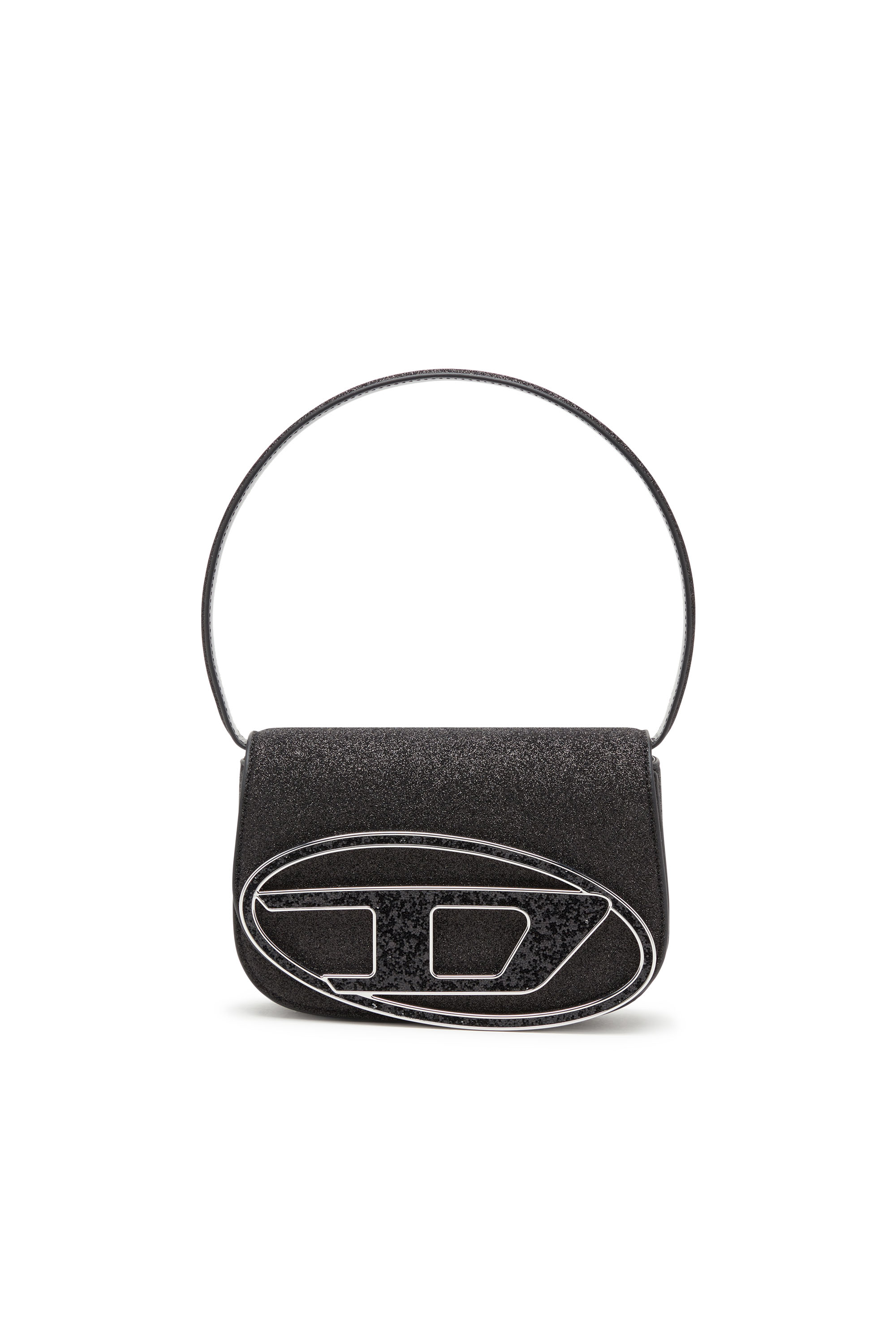 Diesel - 1DR, 1DR-Bolso de hombro ic&oacute;nico de tejido brillante Mujer in Negro - 1