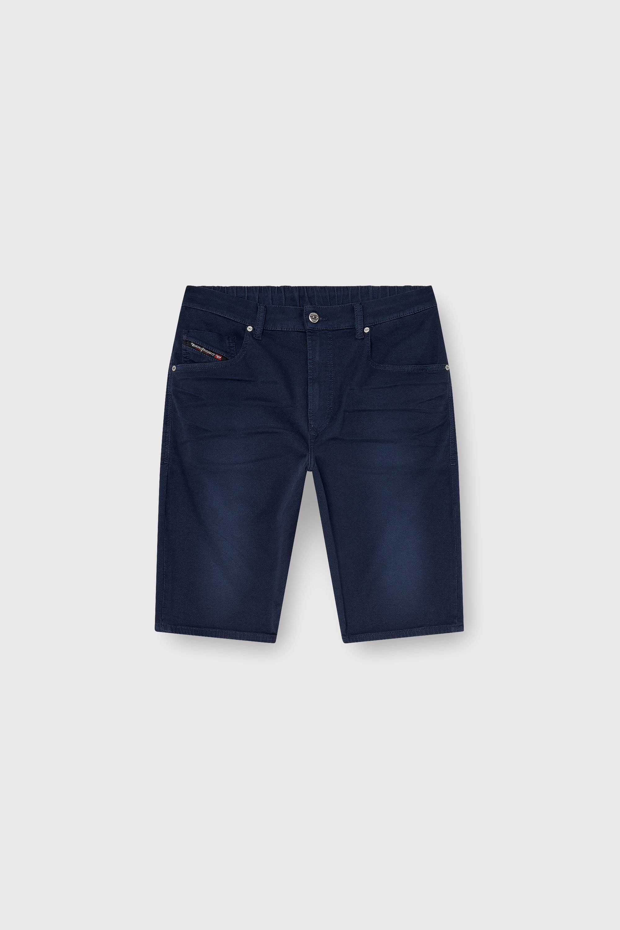 Diesel - 2033 D-KROOLEY-SHORT-BW JOGG, Slim shorts en denim de color Hombre in Azul marino - 2