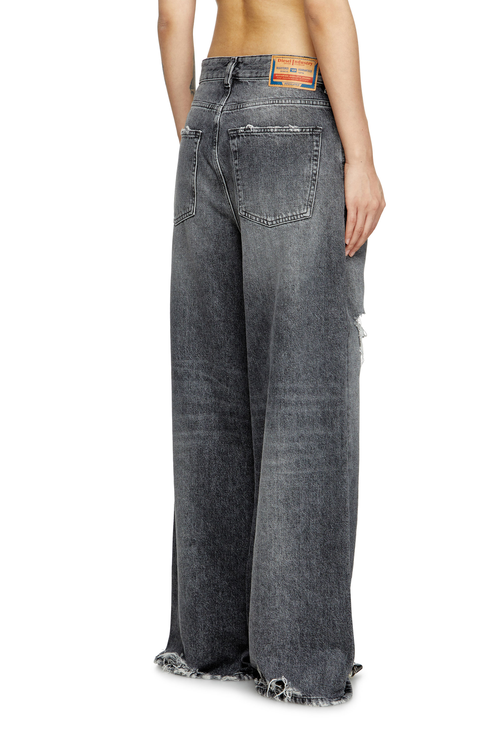 Relaxed Jeans 1996 D-Sire 007X4, Noir/Gris foncé Diesel - Relaxed Jeans 1996 D-Sire 007X4 Femme, Noir/Gris foncé - Image 4