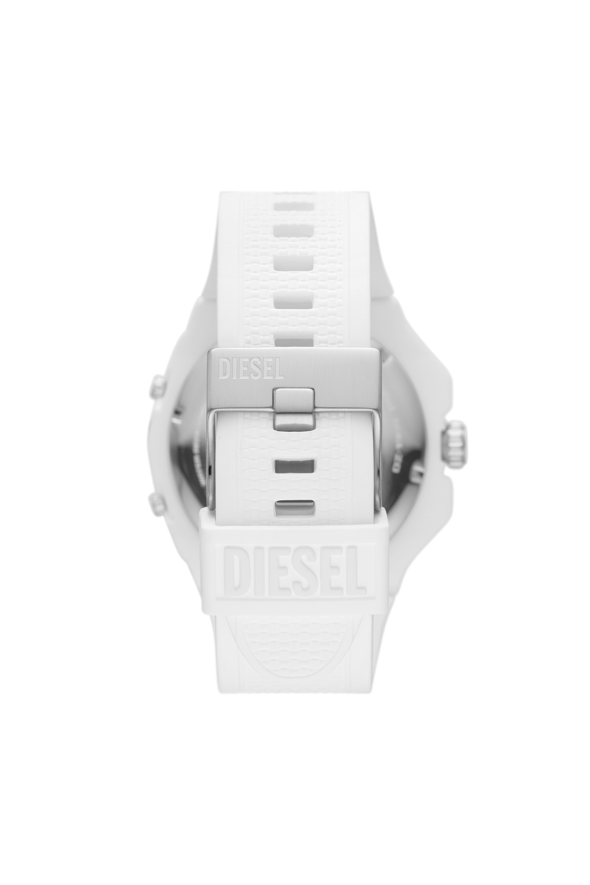 DZ1988 Hombre: Reloj Framed de silicona blanca tres agujas | Diesel