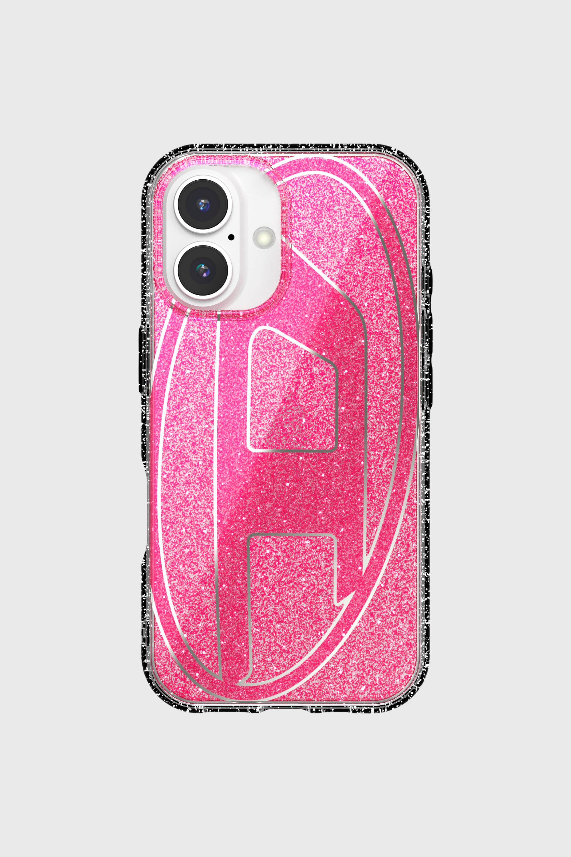 DIESEL iPhone 16 Pro Max Diesel Oval ピンク Women's Oval D Glitter Case for iP 16 | Pink | Diesel {{Country}}