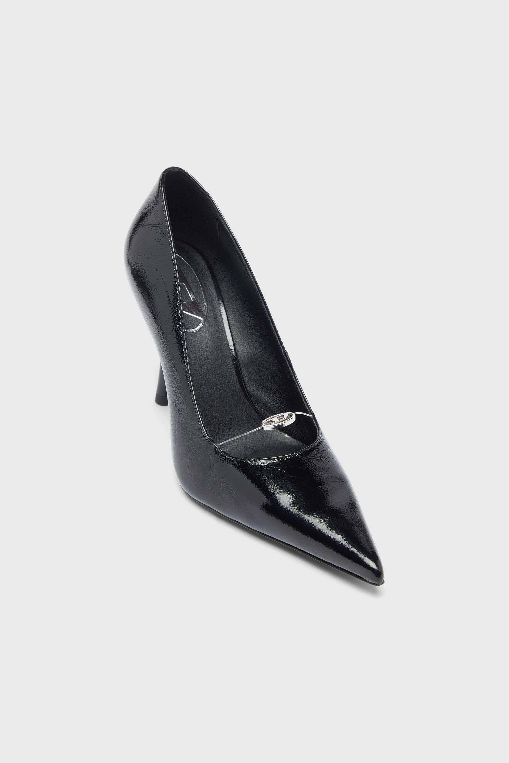 Diesel - D-JEWELS 90 P, Female's D-Jewels - Pumps in naplak leather in Black - 6