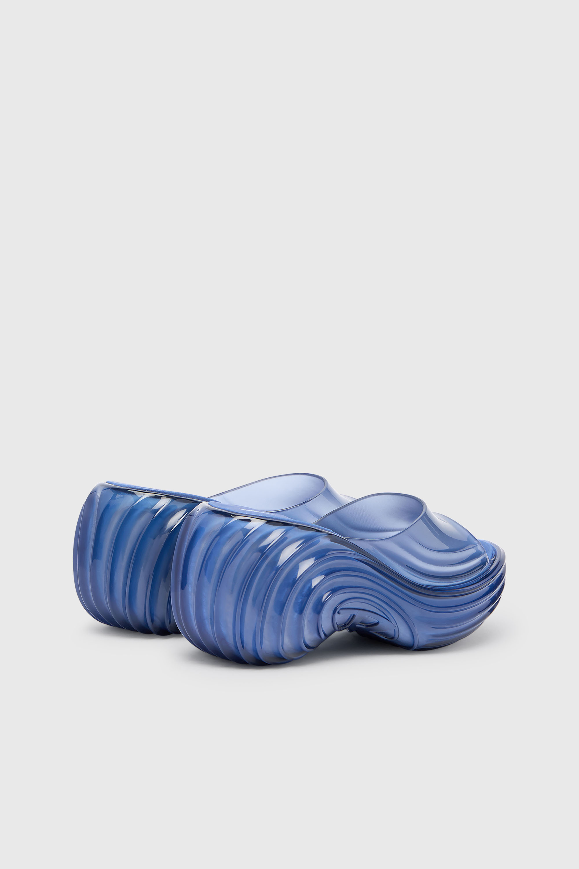 Women's Platform mule in Melflex® | Blue | Diesel {{Country}}