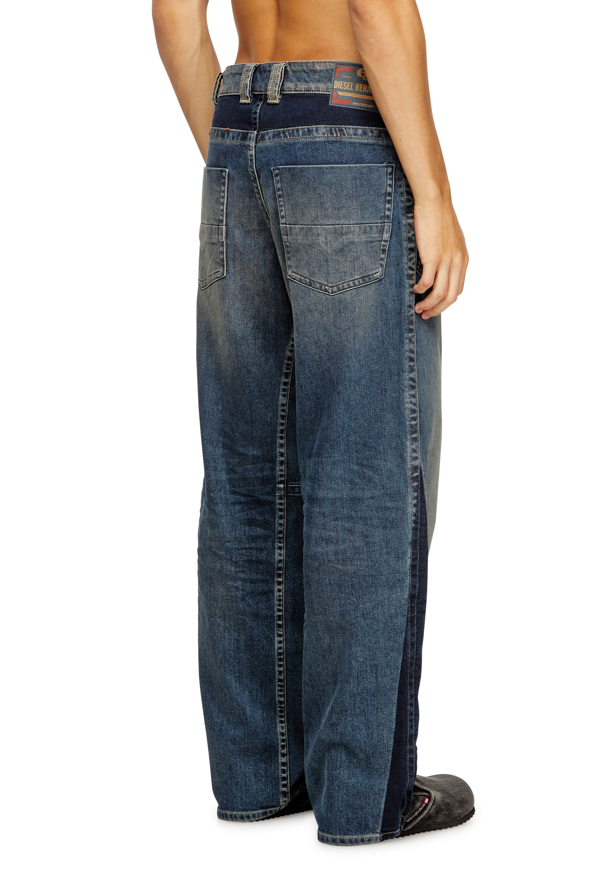 Diesel - Relaxed Jeans 2001 D-Macro 09J06 Homme, Bleu moyen - Image 4