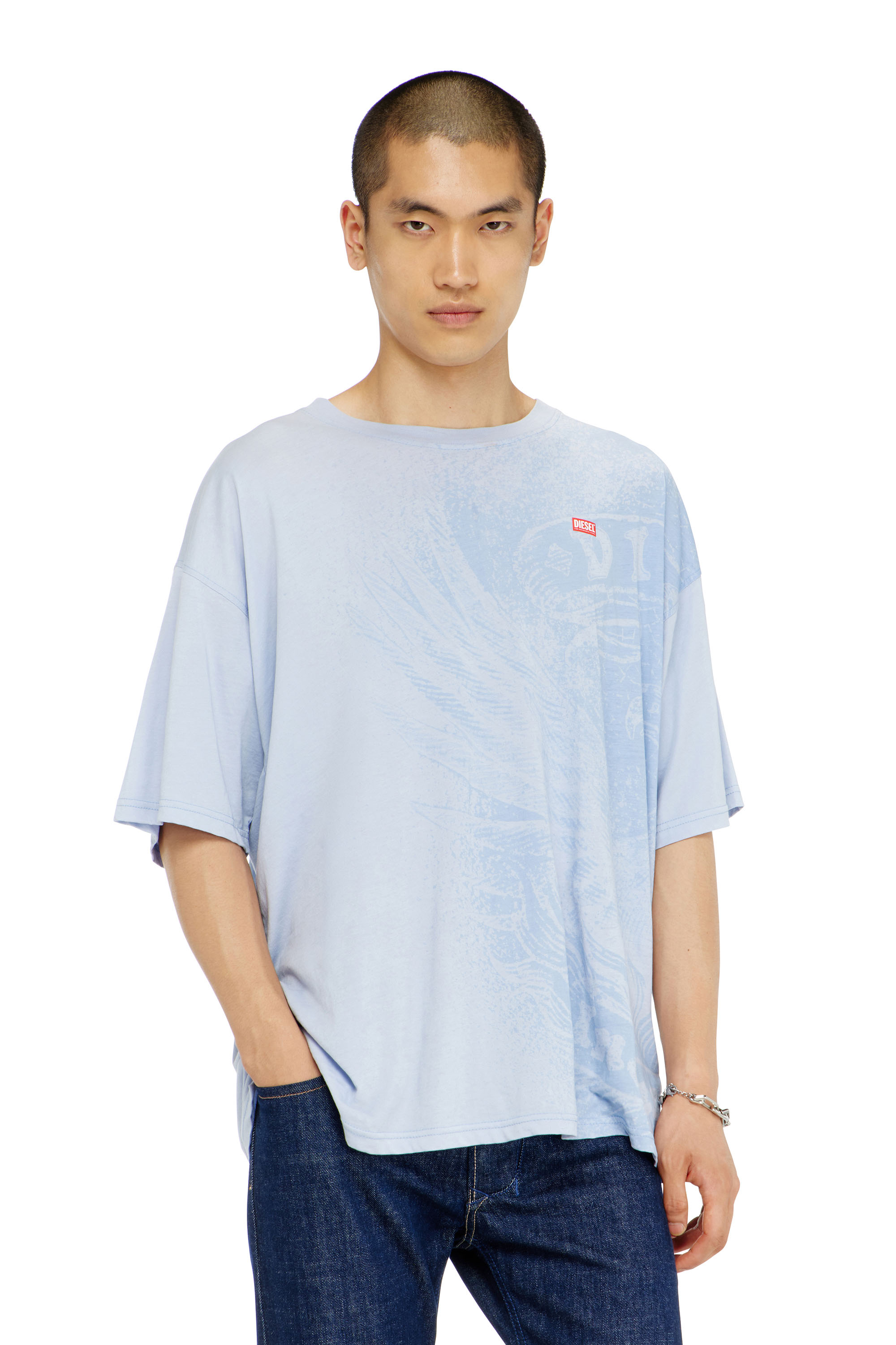 Diesel - T-BOXT-AA3, Camiseta de corte relajado con estampados de Hombre in Azul marino - 1