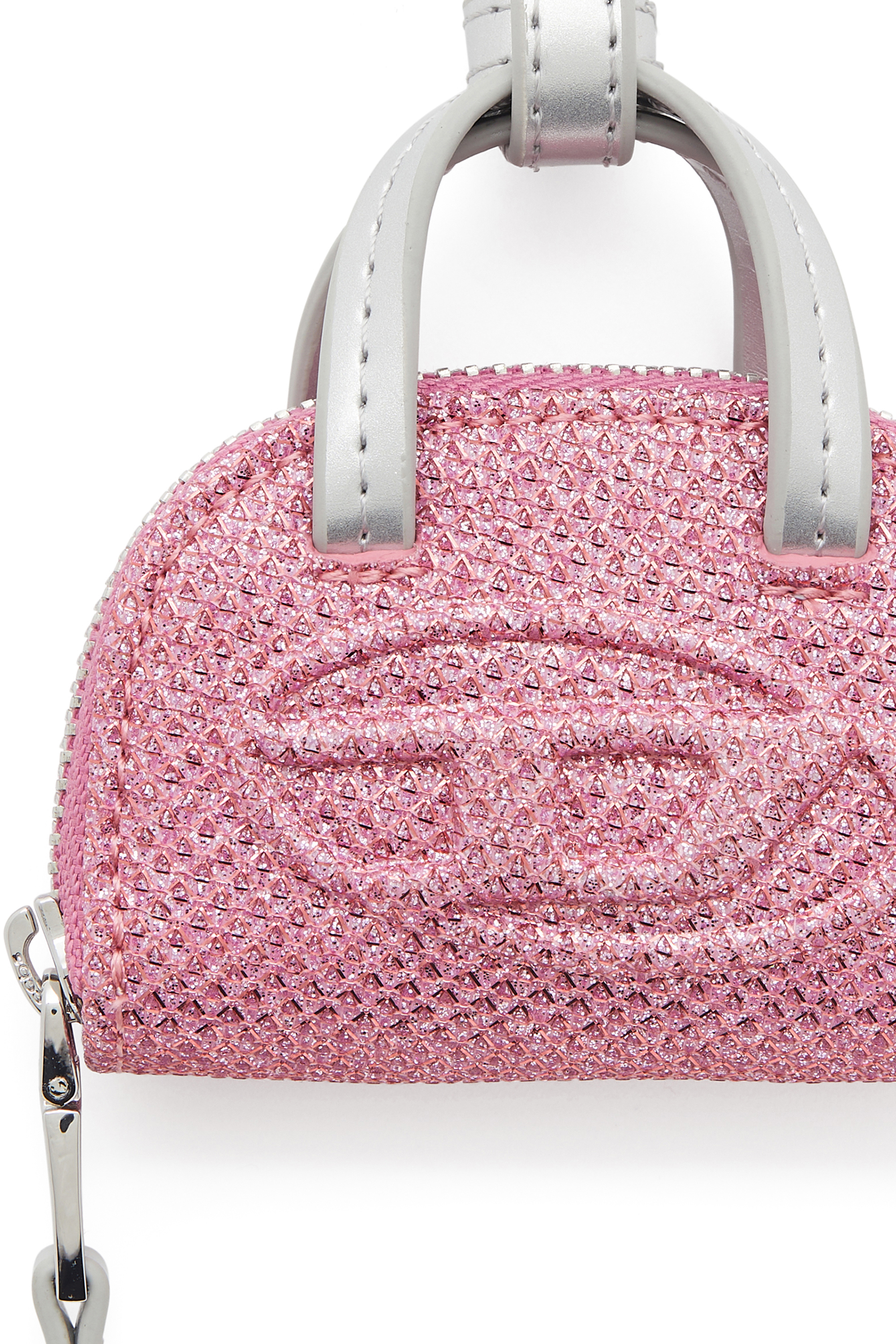 Diesel - 1DR DOME CHARMS, Woman's 1DR Dome - Charm in Lurex fabric in Pink - 3
