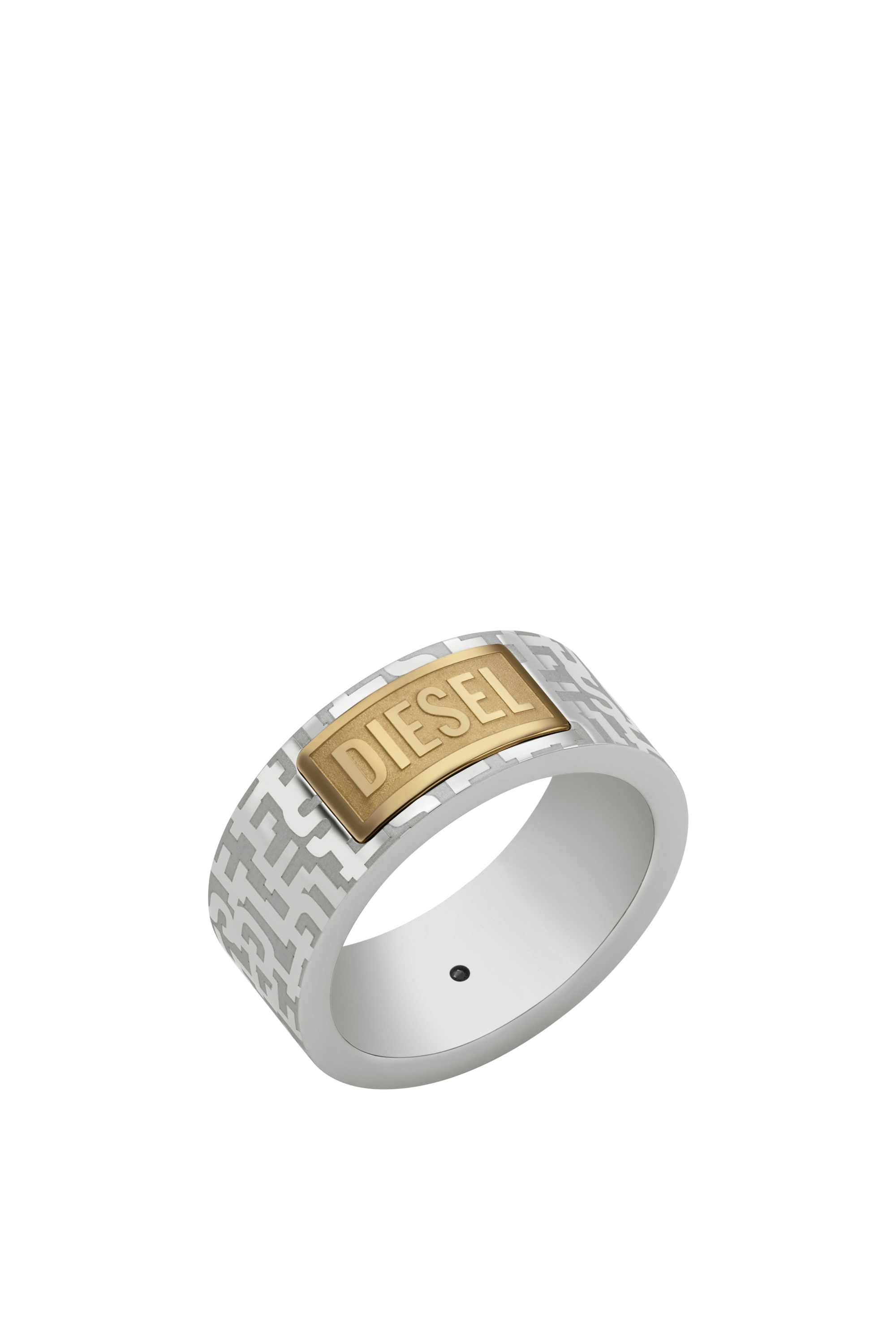 Women's Font Two-Tone Band Ring | Silver | Diesel