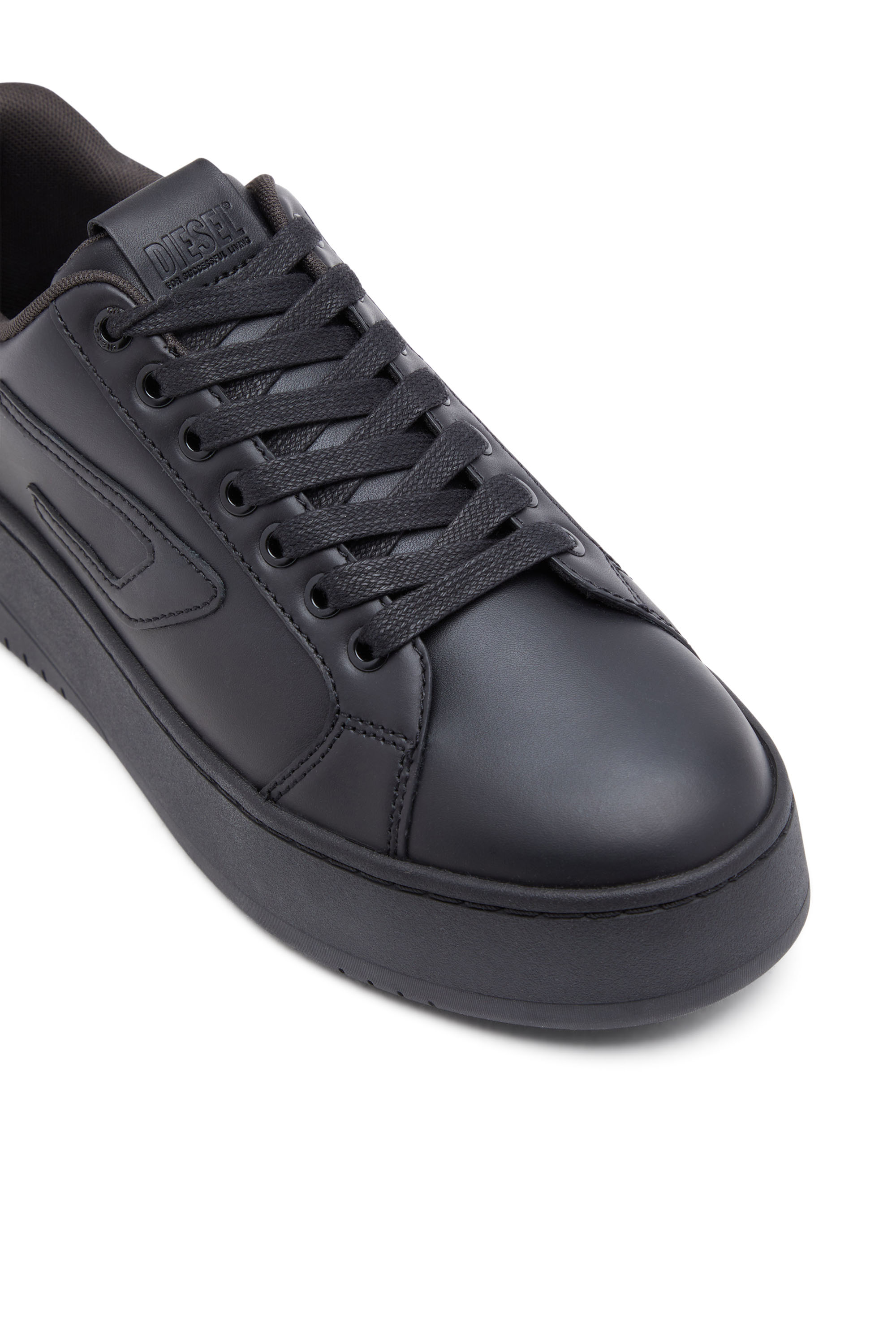 Diesel - S-ATHENE BOLD X, S-Athene Bold-Deportivas con suela de plataforma de piel Mujer in Negro - 6