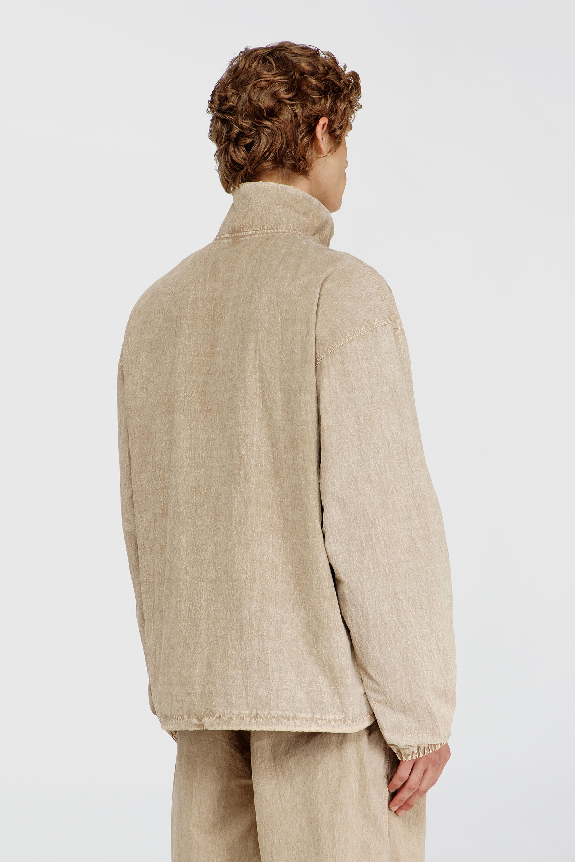 Diesel - J-CORSE-PLBH, Man's Treated taslan jacket with treated finish in Beige - 5