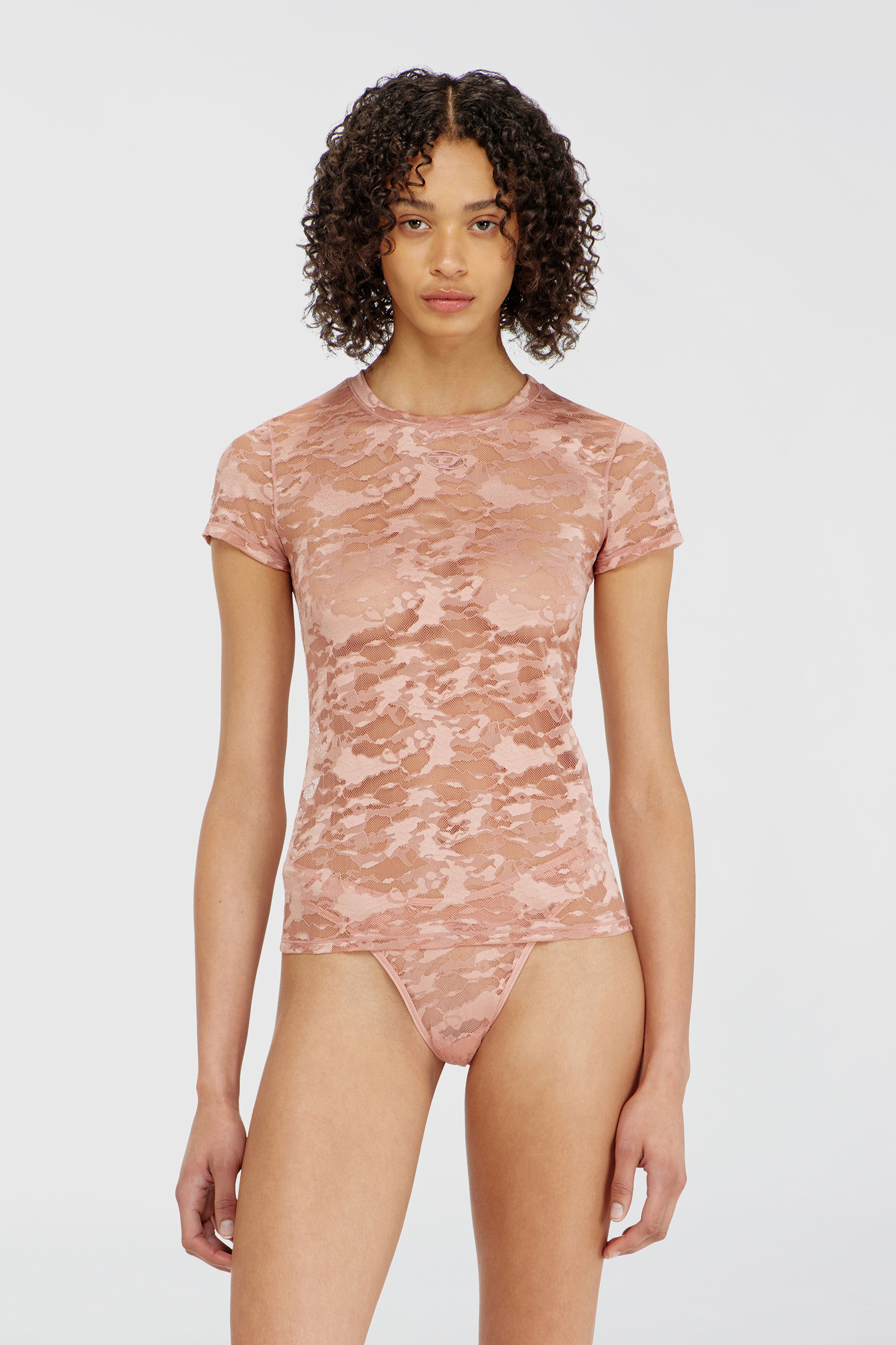 Camiseta de encaje camuflado