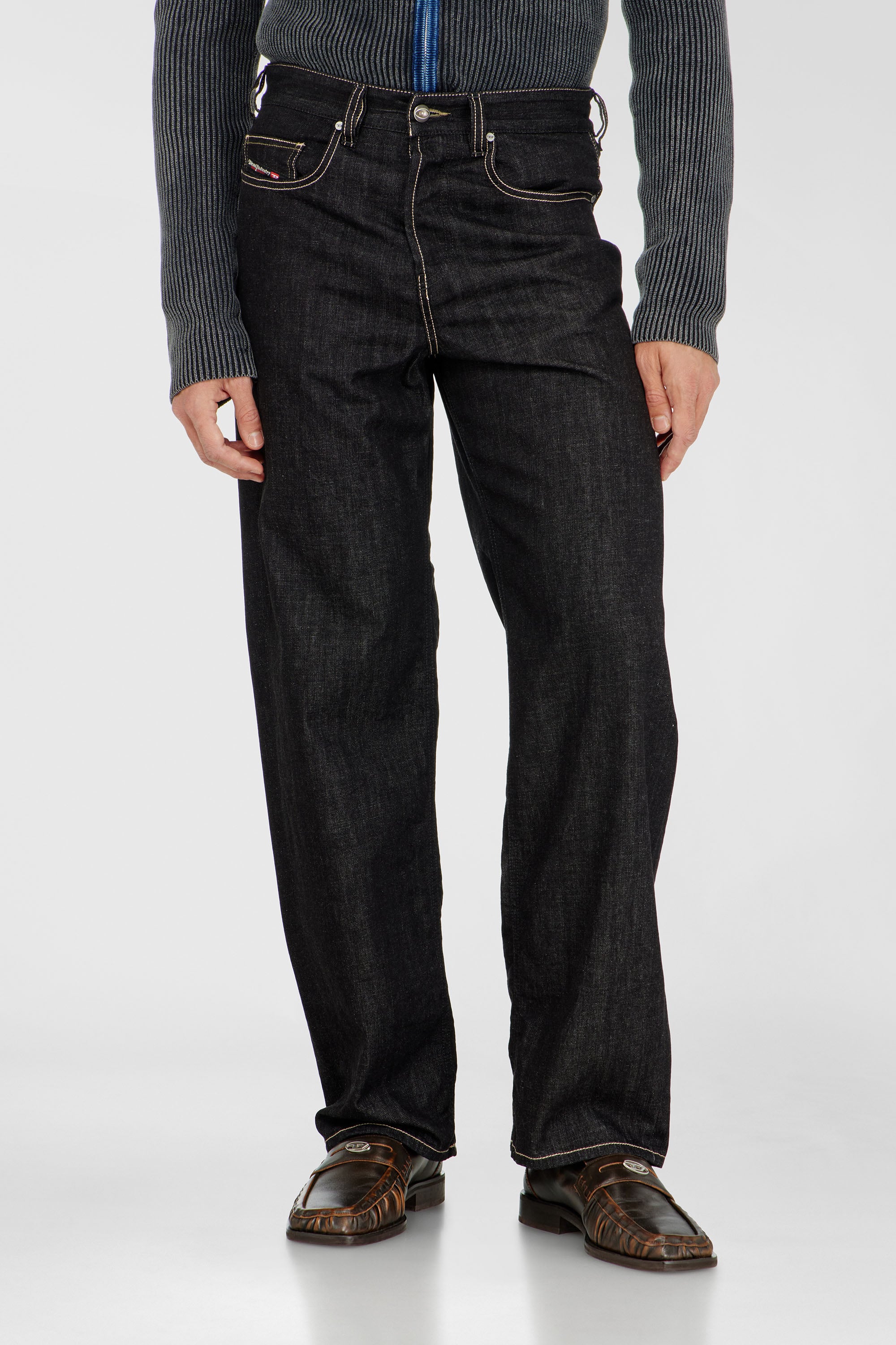 Diesel - Man's Relaxed Jeans 2001 D-Macro 09R42, Black/Dark grey - 1