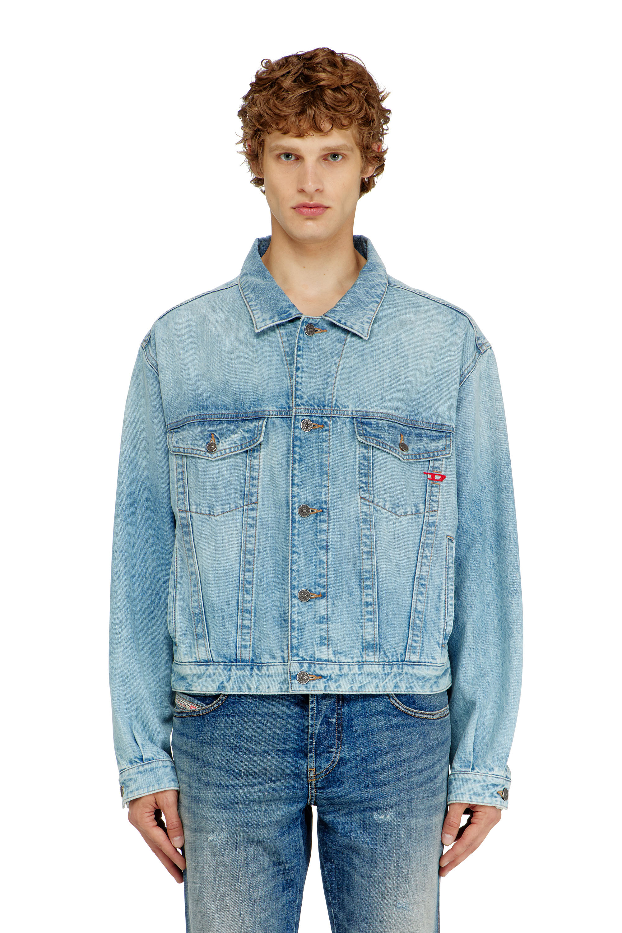 Diesel - D-RANGER, Unisex's Trucker jacket in denim in null - 1