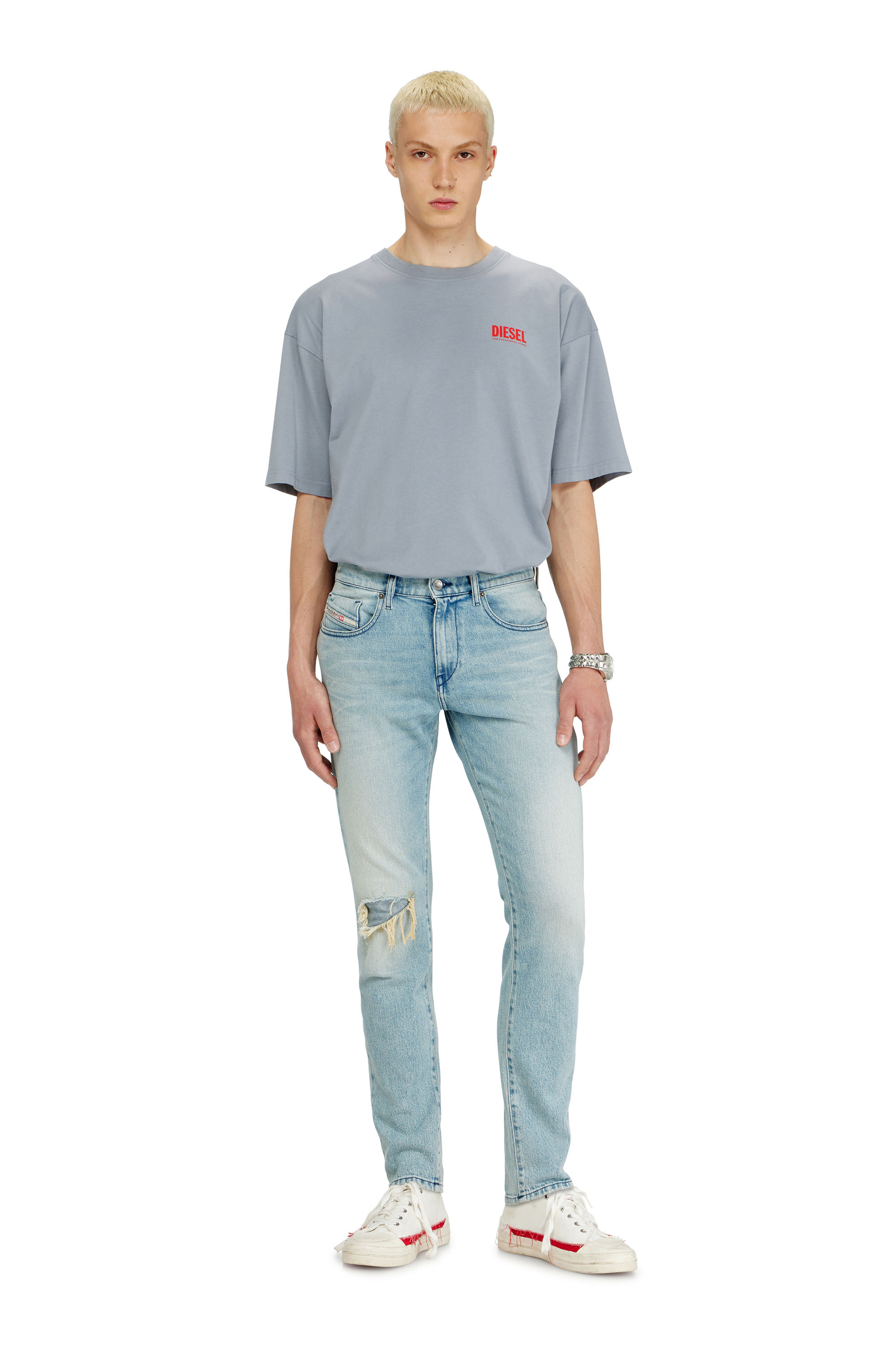 Diesel - Slim Jeans 2019 D-Strukt 09Q10 Homme, Bleu Clair - Image 1