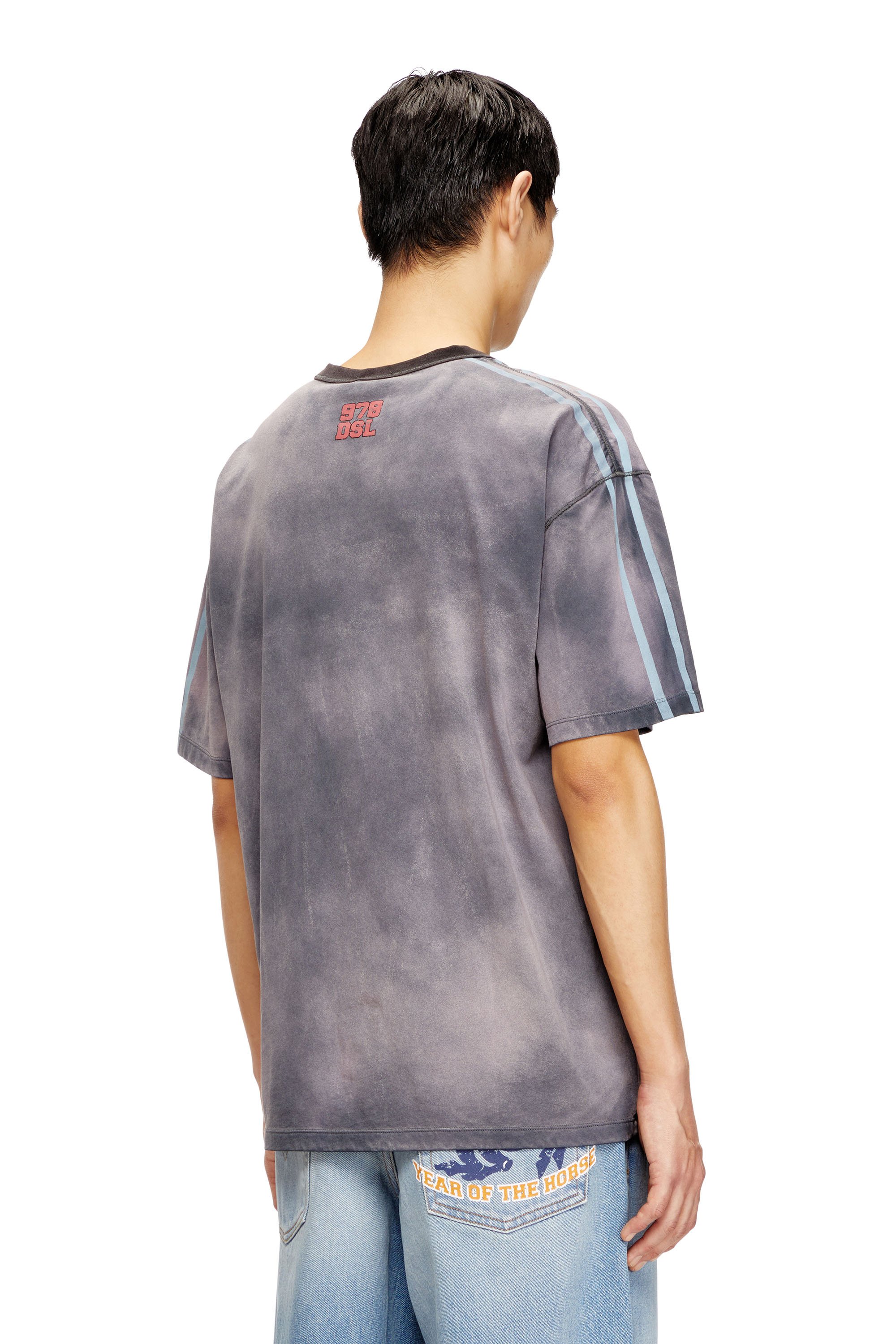 Diesel - CL-T-BOXT-HORSE, Male's Cotton T-shirt with horse graphic print in Grey - 4