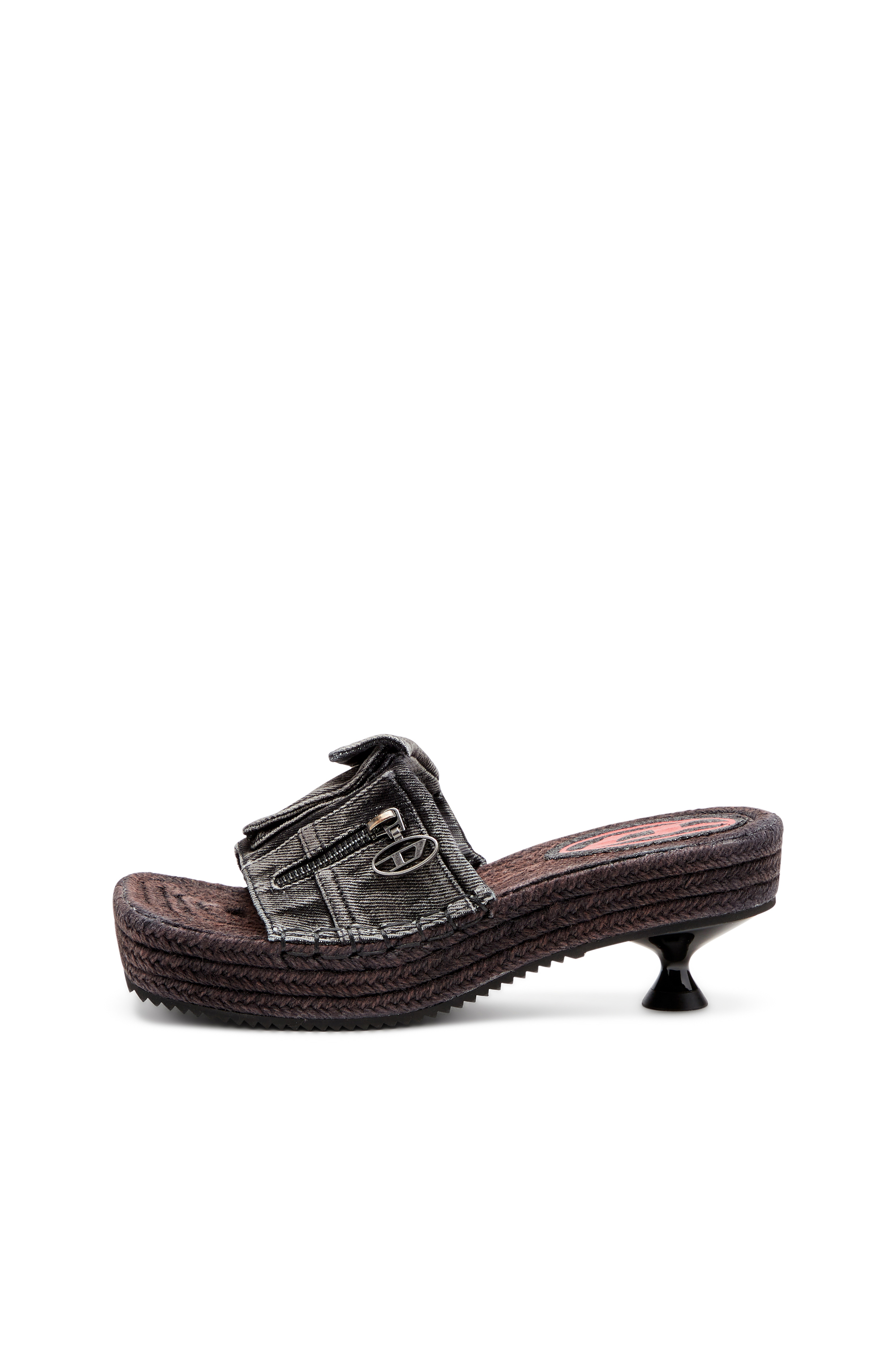 Diesel - D-IBIZA 40 PCK, Woman's D-Ibiza-Heeled platform espadrilles in denim in Black - 2