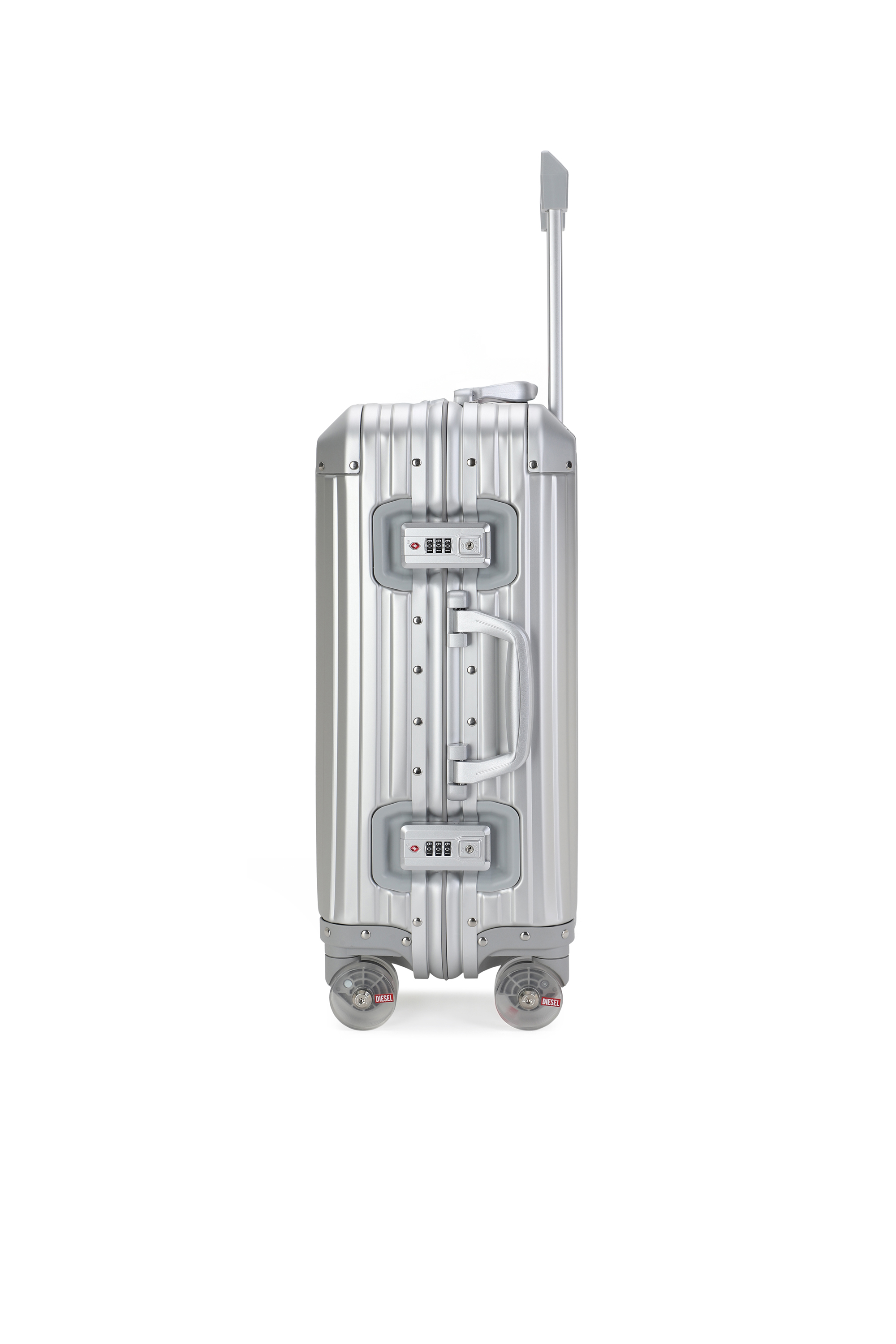 Diesel - DIESEL ALUMINUM TROLLEY- DSL002, Maleta de aluminio tama&ntilde;o S Unisex in Plateado - 4