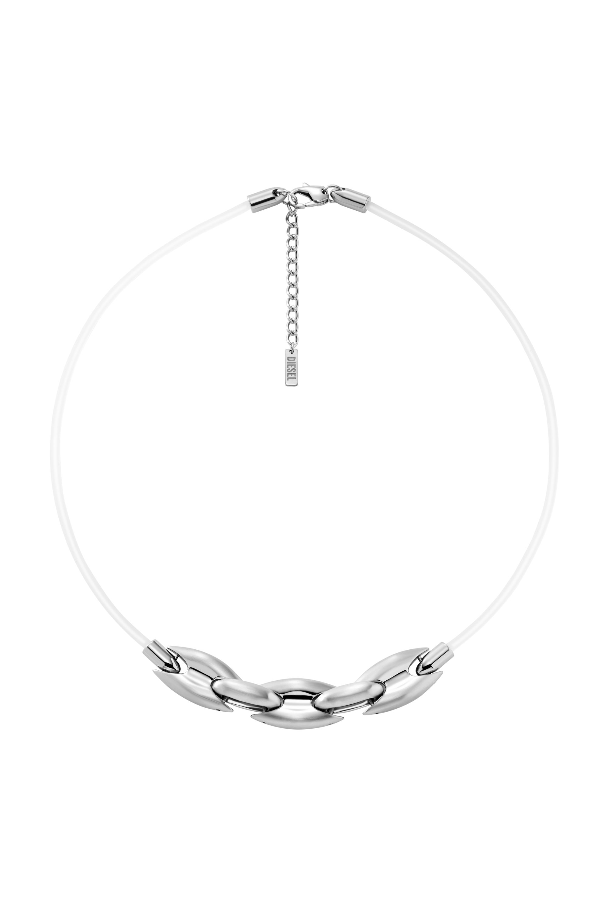 Diesel - DX1615040, Collier chaîne Metamorph en acier inoxydable et silicone Mixte in Gris argenté - 1
