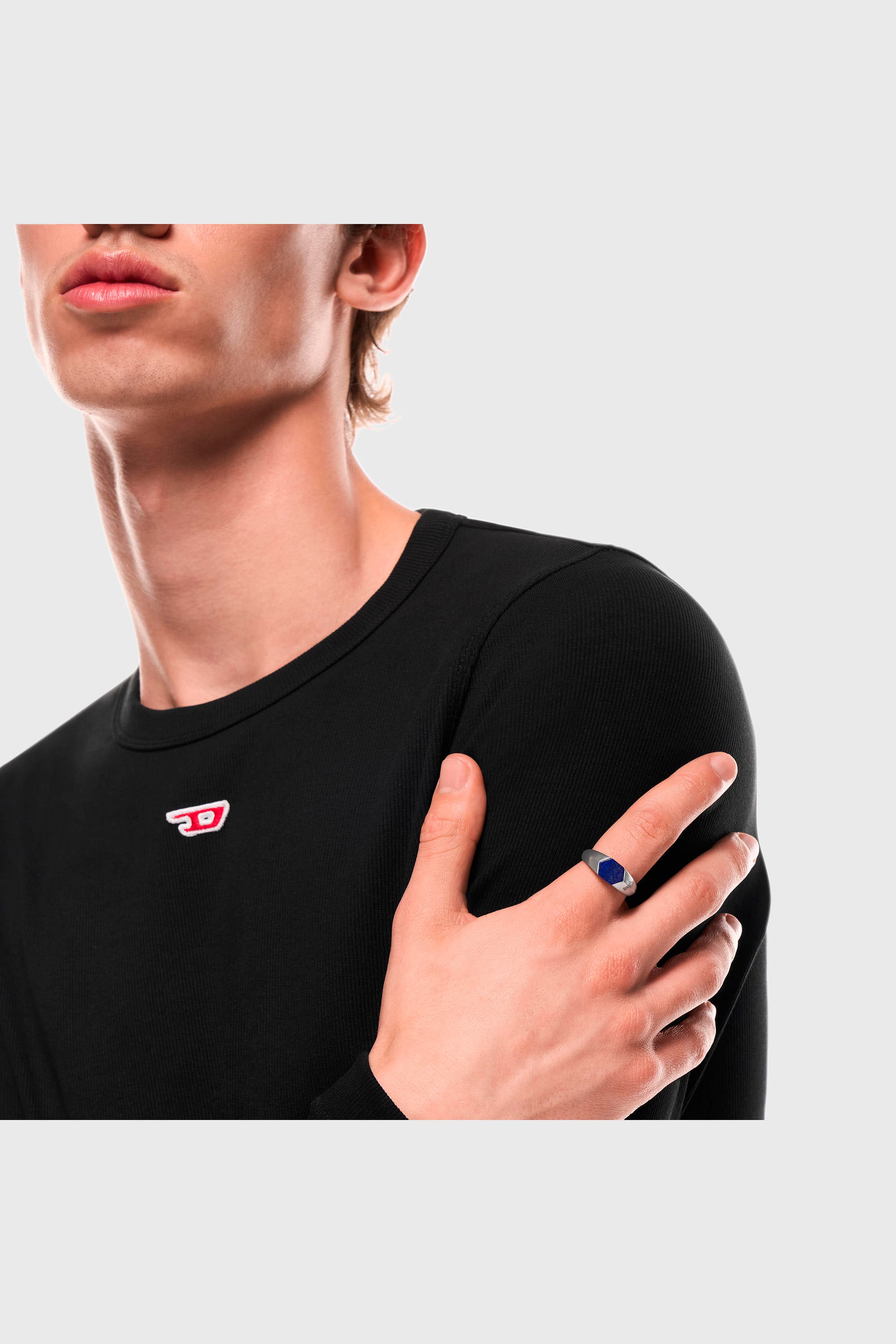 Diesel - DX1712040, Anillo sello de lapisl&aacute;zuli Unisex in Plateado - 5