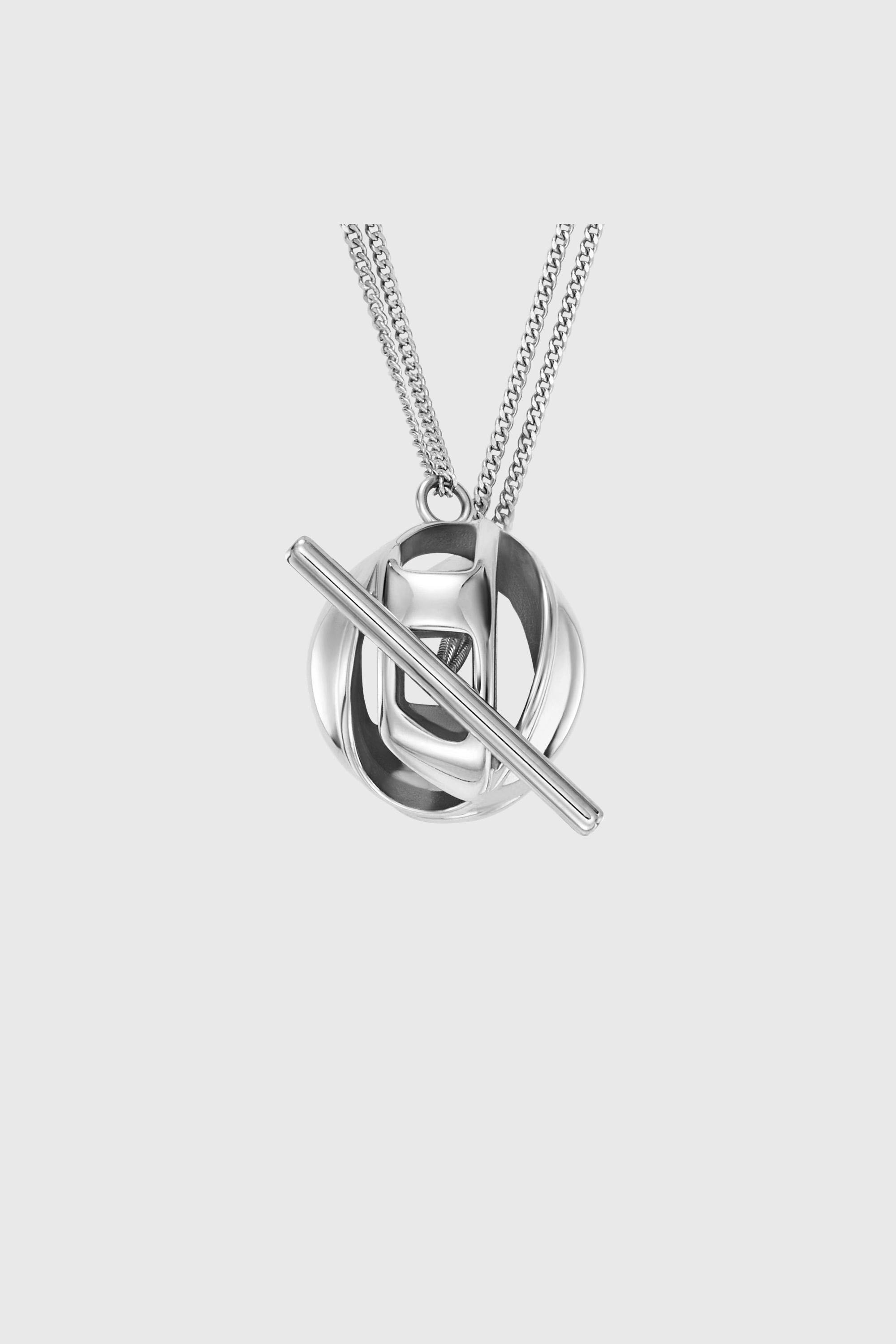 Diesel - DX1716040, Collar con colgante de acero inoxidable Unisex in Plateado - 2