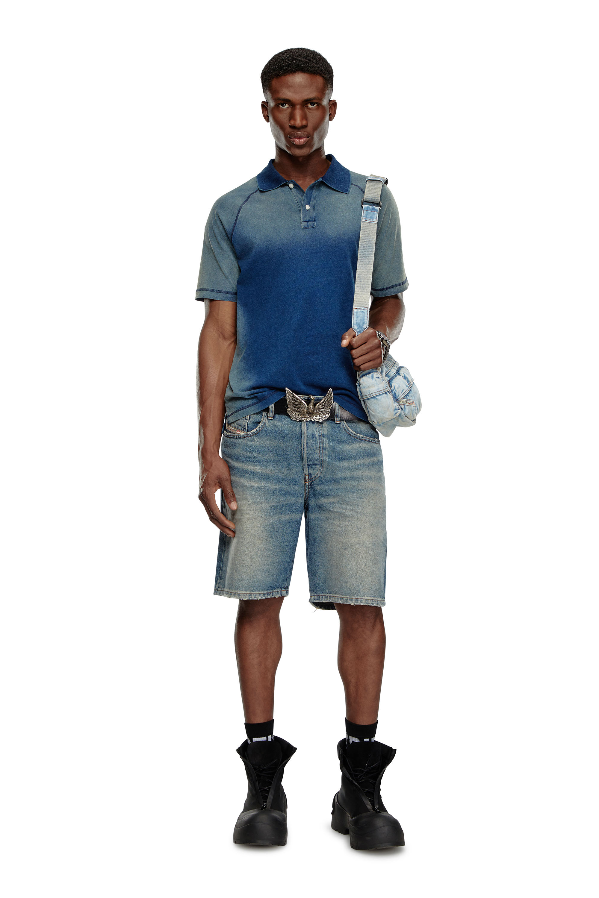 REGULAR-SHORT, Medium blue Diesel - REGULAR-SHORT, Man's Denim shorts in Medium blue - 1