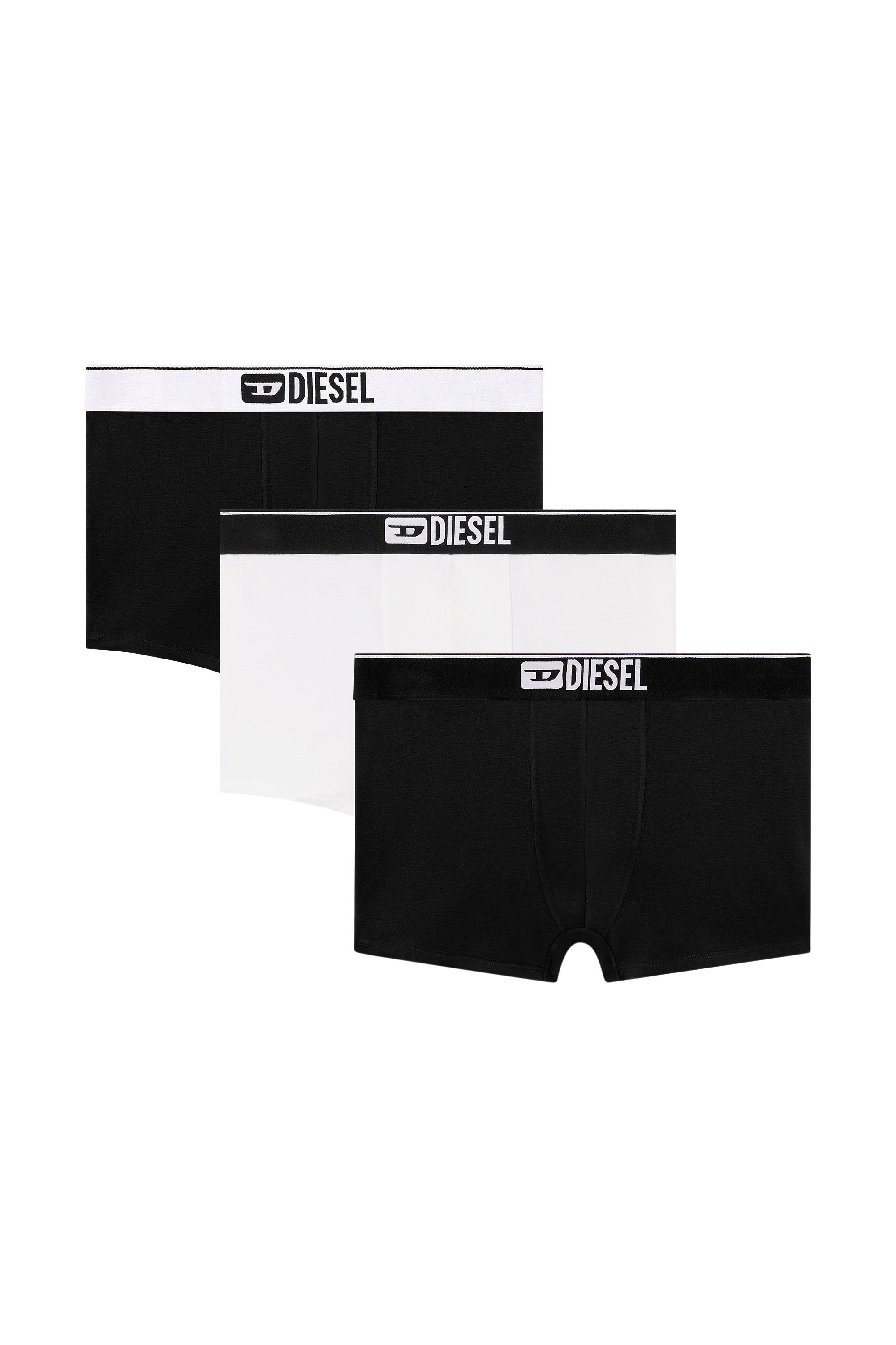 Diesel - UMBX-DAMIENTHREEPACK, Male's Three-pack of plain boxer in Black/White - 4