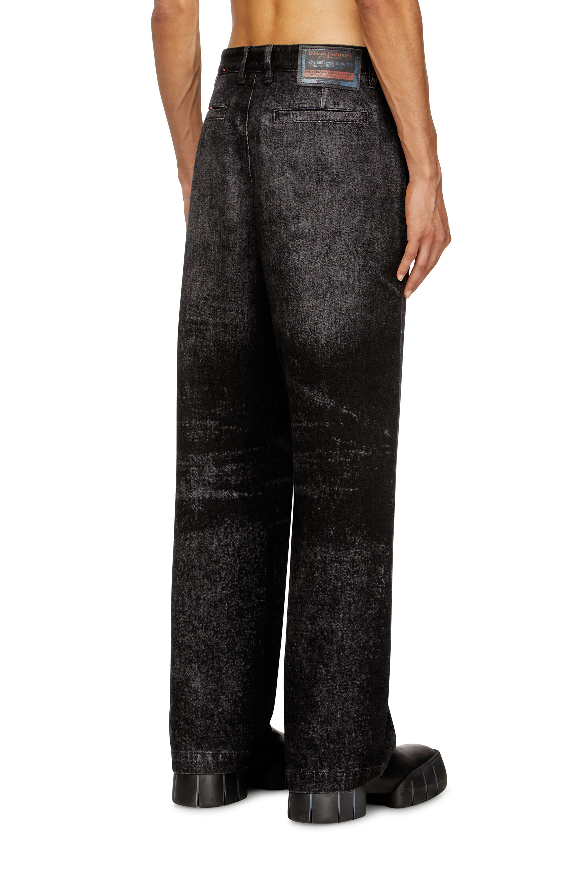Diesel - Regular Jeans D-Eber 007DB Homme, Noir/Gris foncé - Image 4