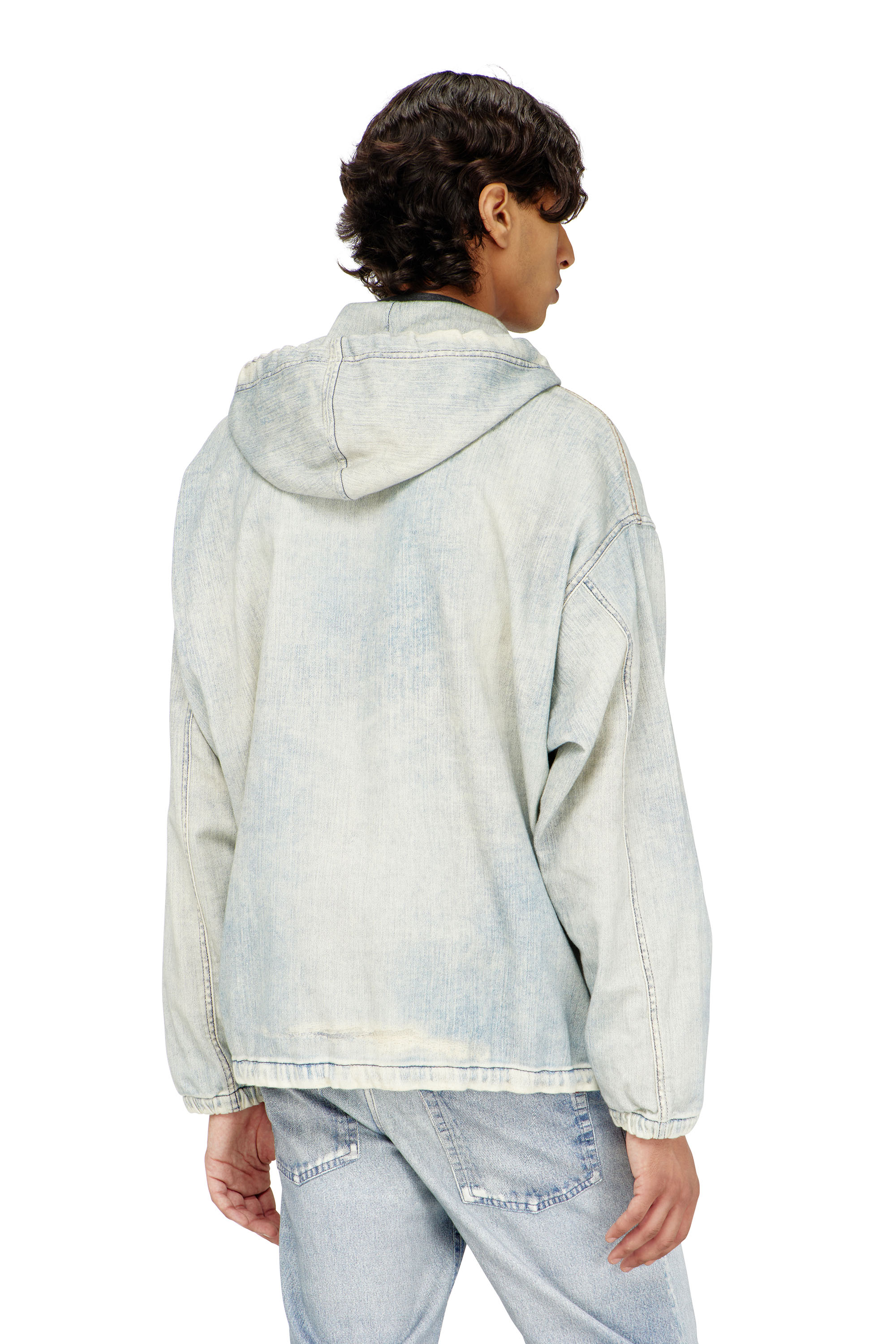 Diesel - D-WYNNY JOGG, Chaqueta JoggJeans con efecto trompe l&rsquo;oeil Hombre in Azul marino - 5