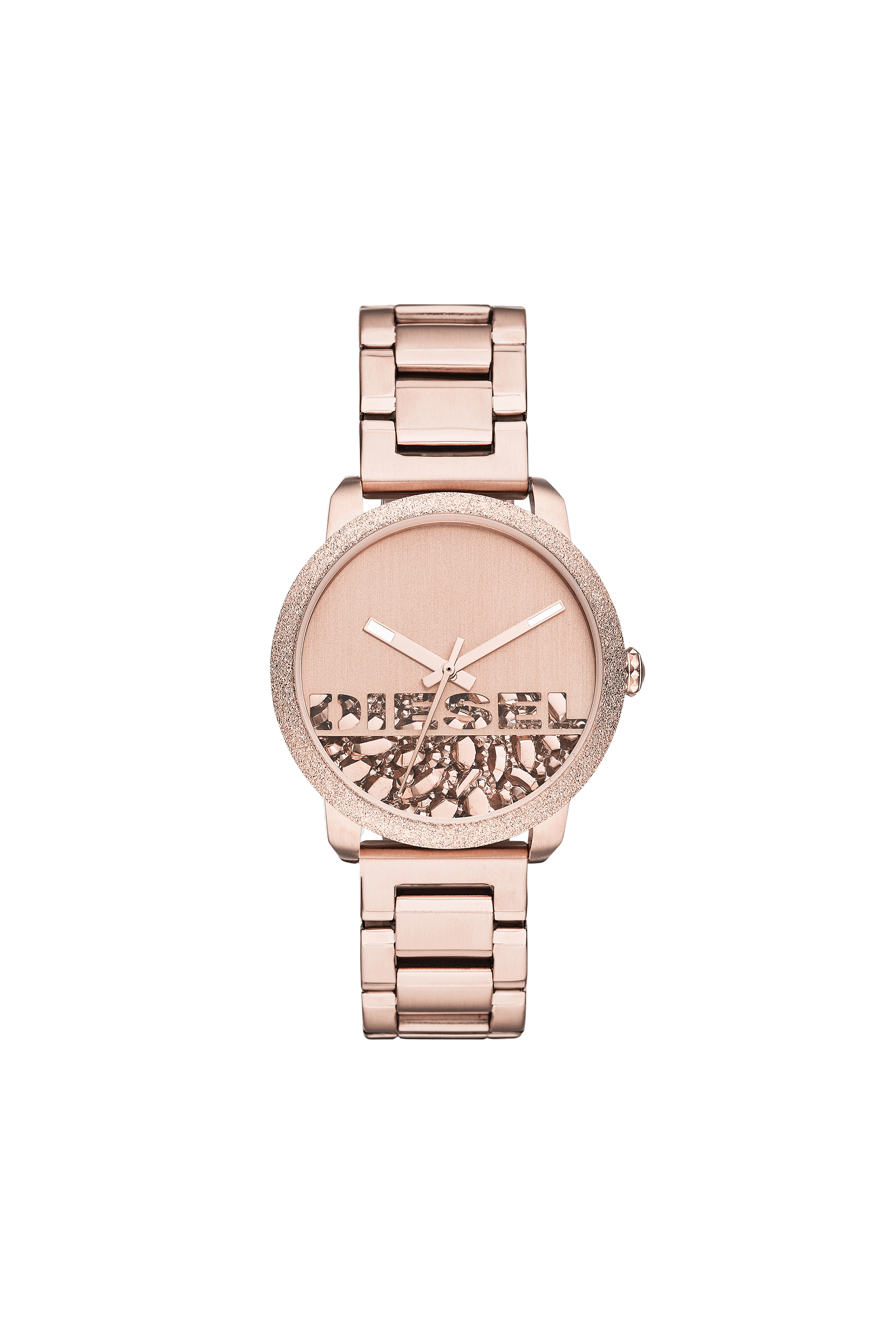 Flare Rocks rose gold stainless steel watch