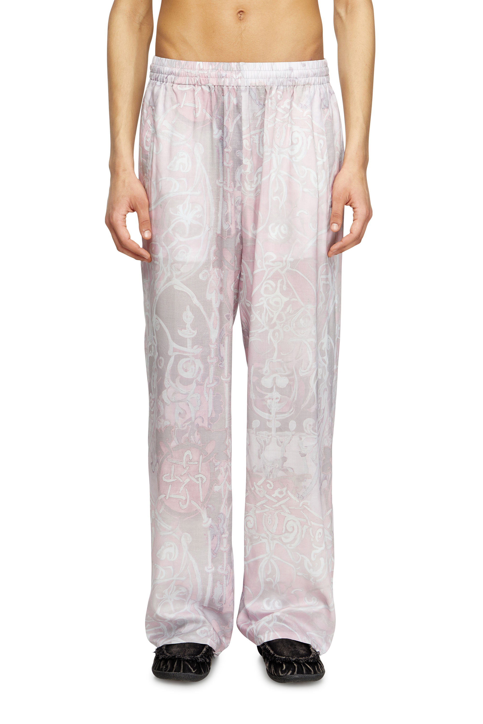 P-THECK-A-AJFW, Rose Diesel - P-THECK-A-AJFW, Pantalon de survêtement avec imprimé médiéval Mixte in Rose - 3