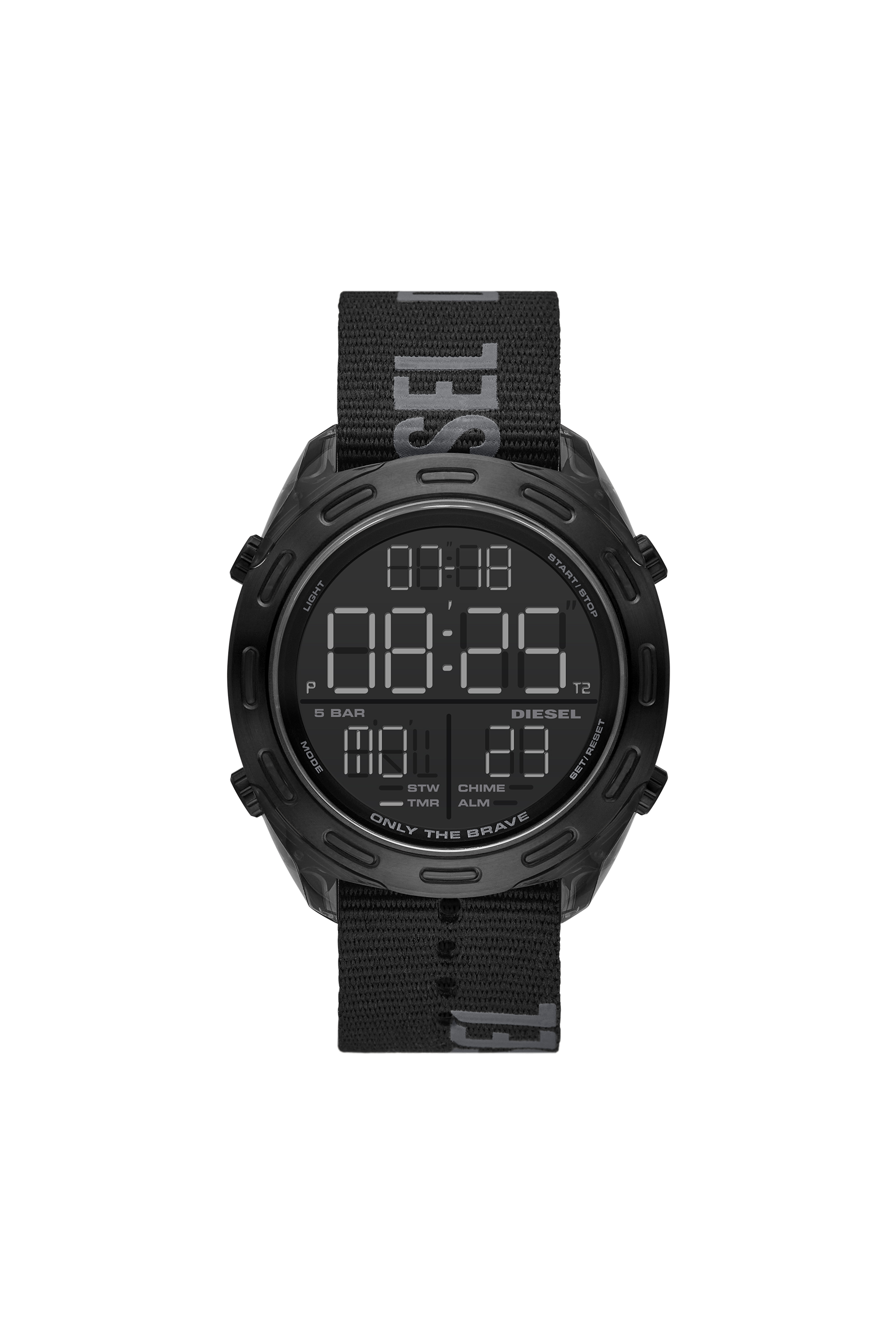 DZ1985 Man: Crusher digital black fabric watch | Diesel