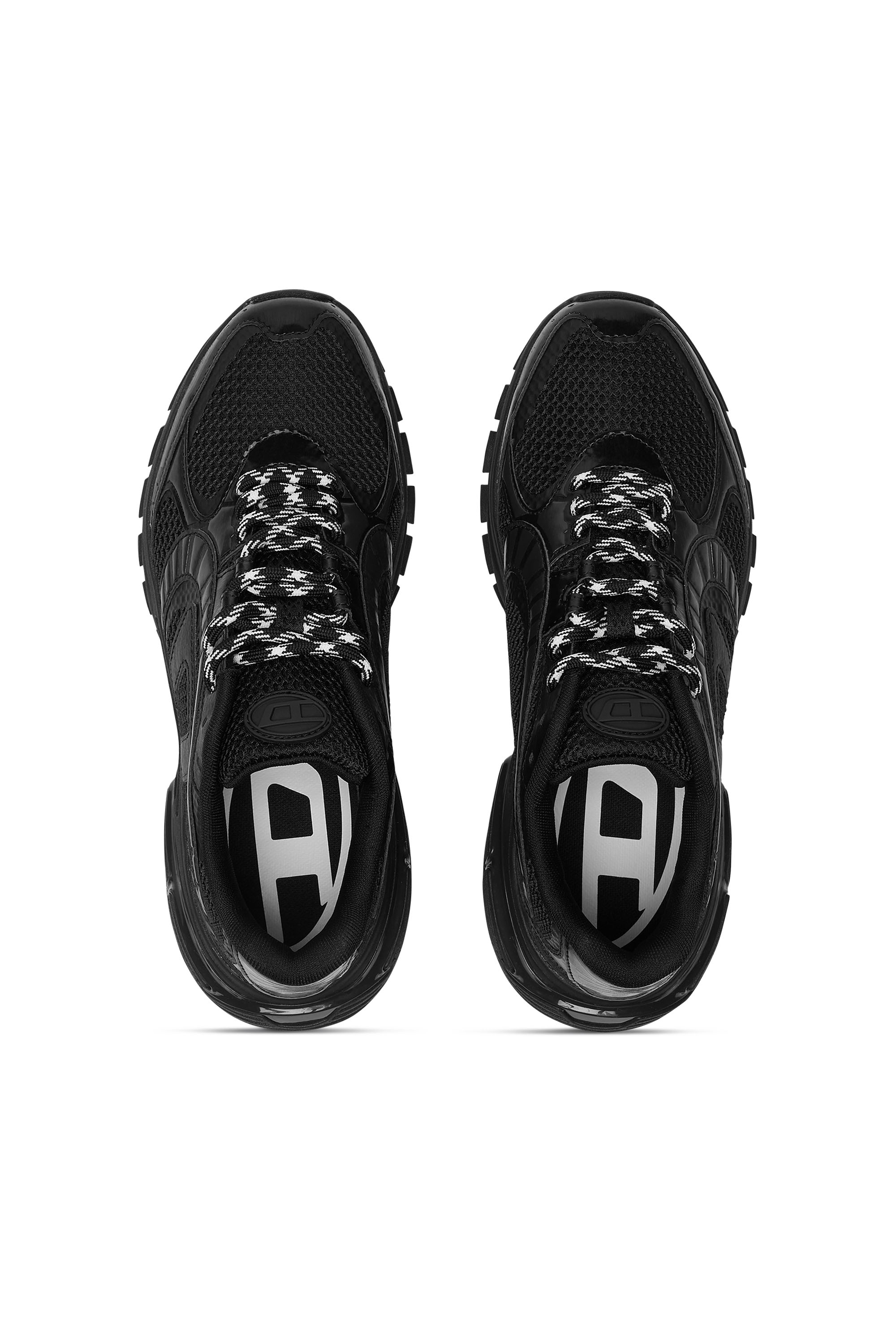 S-PRO-V-DENSE LOW, Noir Diesel - S-PRO-V-DENSE LOW, S-Pro-V-Dense-Sneakers en mesh avec logo Oval D Homme in Noir - 4