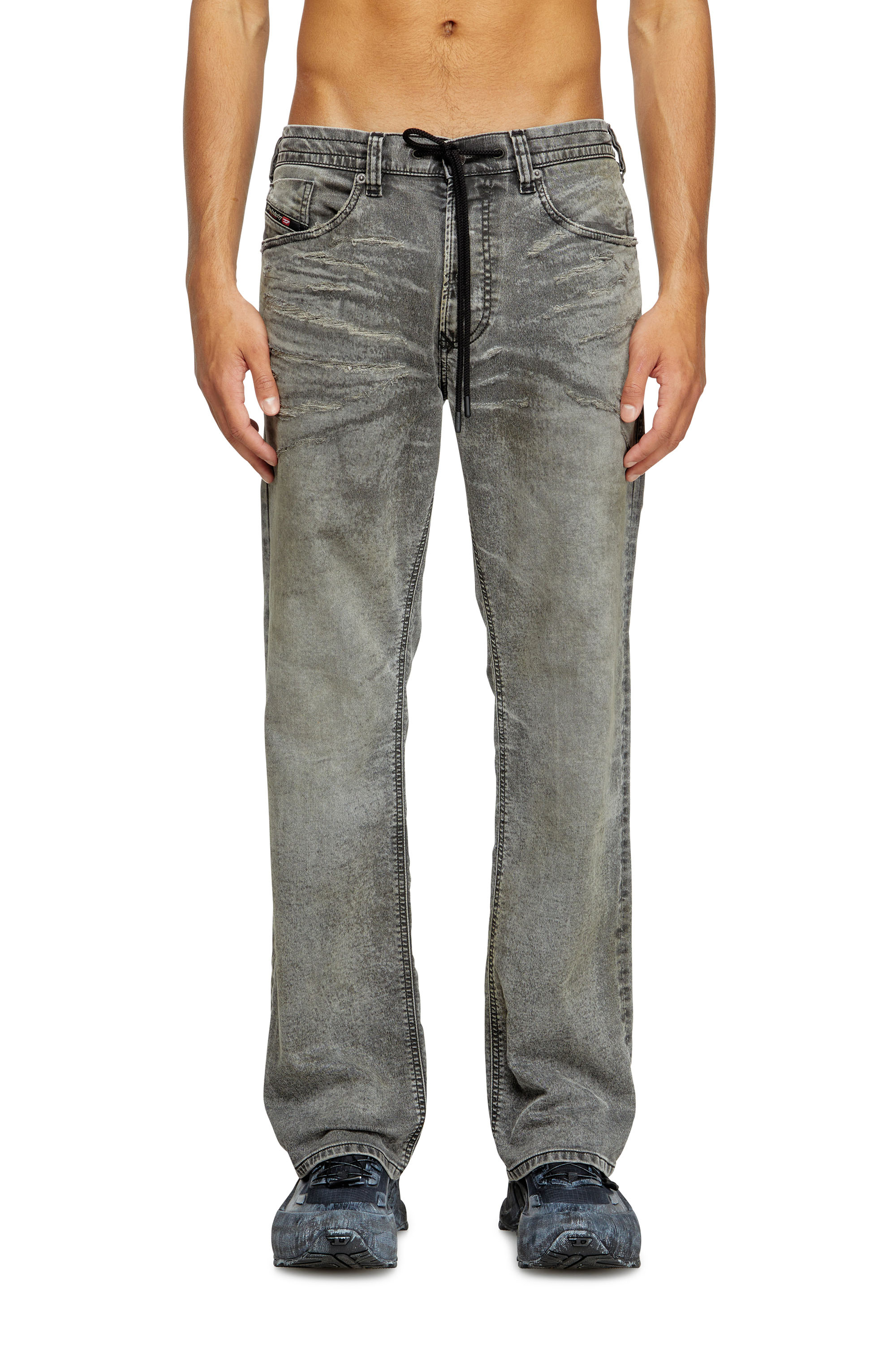 Diesel - Relaxed 2080 D-Reel Joggjeans® 09M35 Homme, Noir/Gris foncé - Image 1