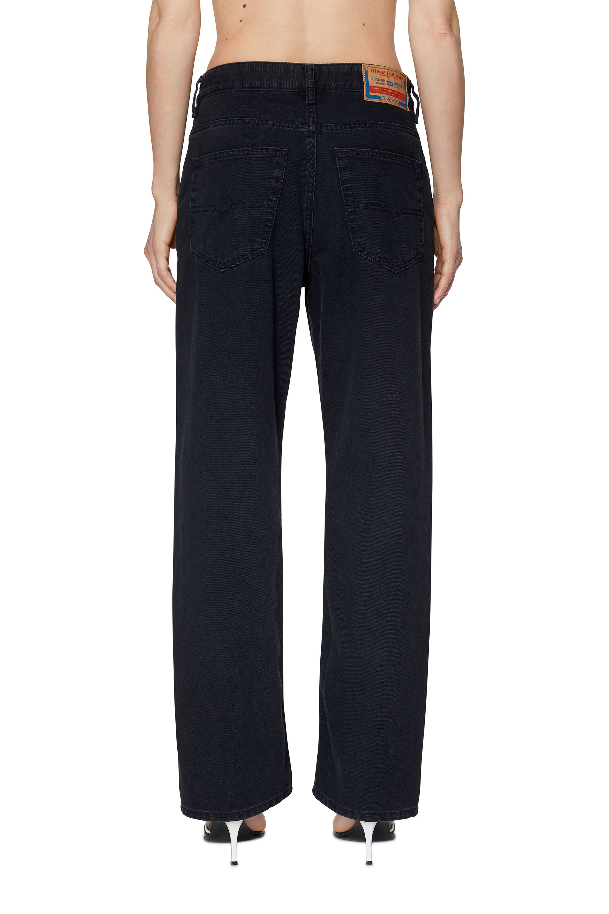 Diesel - Straight Jeans 1999 D-Reggy Z09RL Mujer, Negro/Gris oscuro - 5
