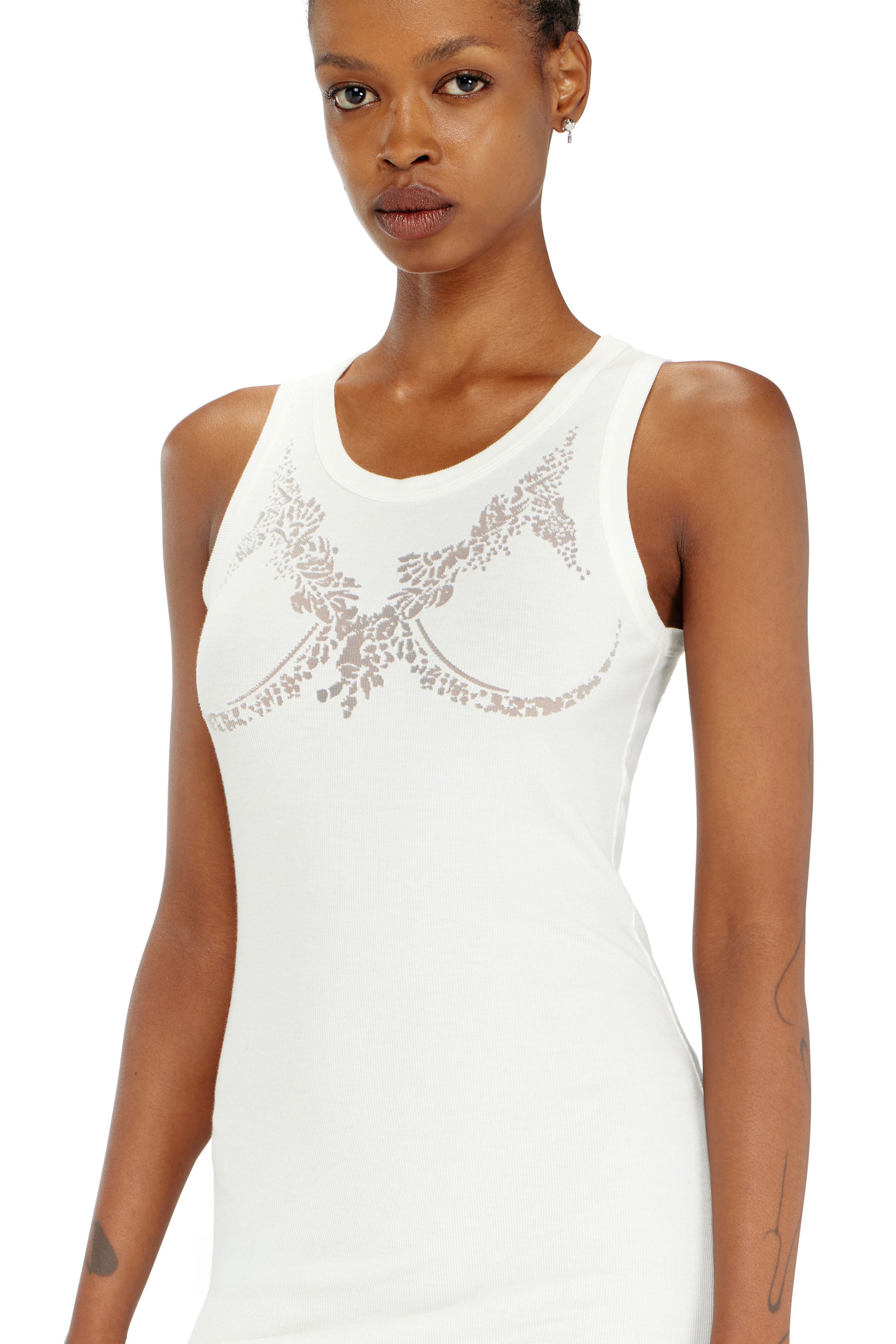 white tank dress Guizio Leila / XXL The Leila Tank Dress reimagines our best Diesel Woman White Dresses -