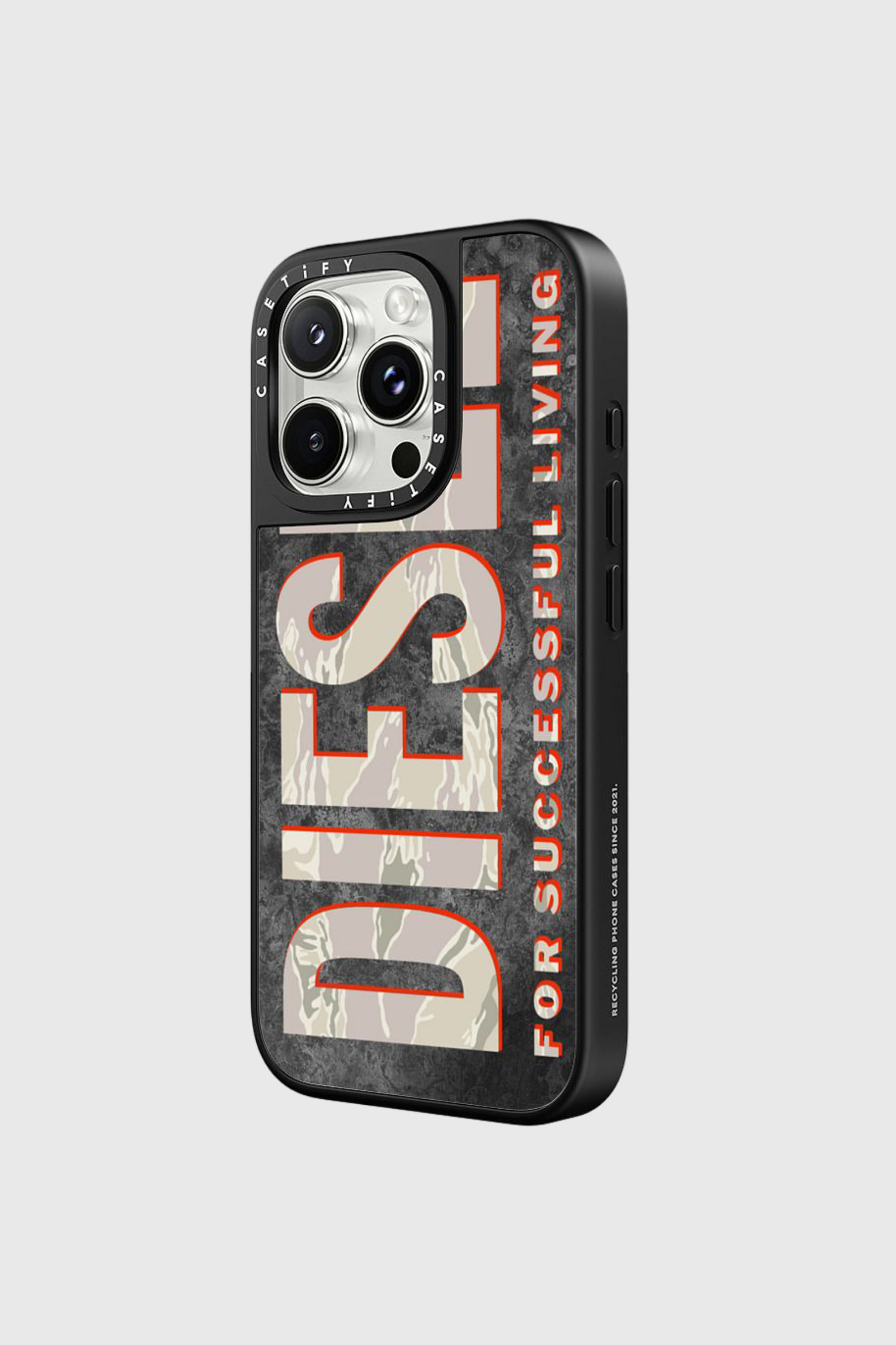 Diesel - 60330 CASETIFY MOULDED CASE, Unisex's Magsafe Camo Case iPhone 16 Pro in Brown/White - 2
