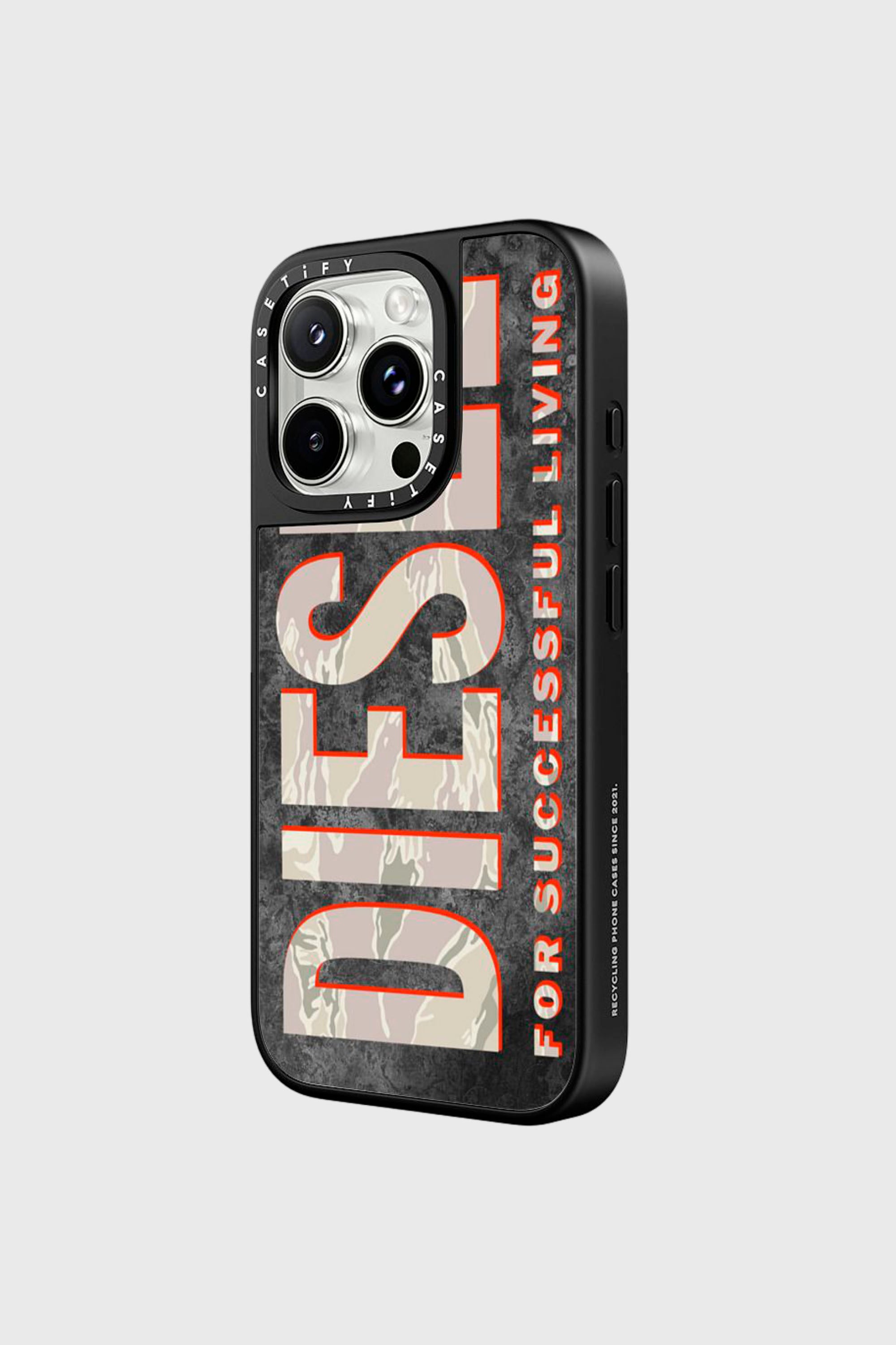 Diesel - 60330 CASETIFY MOULDED CASE, Unisex's Magsafe Camo Case iPhone 16 Pro in Brown/White - 2