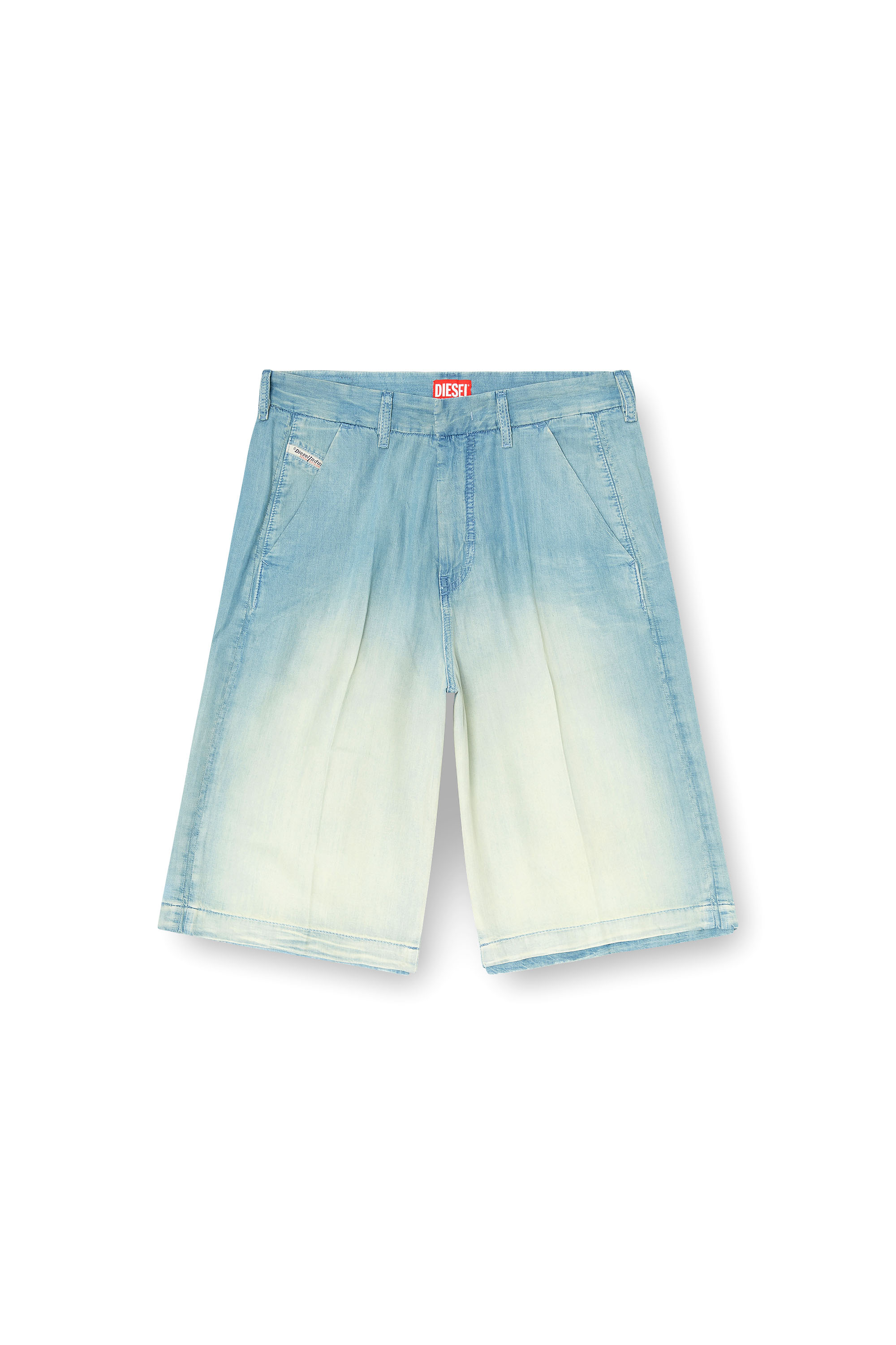 Diesel - D-TYLOR-SHORT-S, Male's Shorts in fluid overdyed denim in null - 3