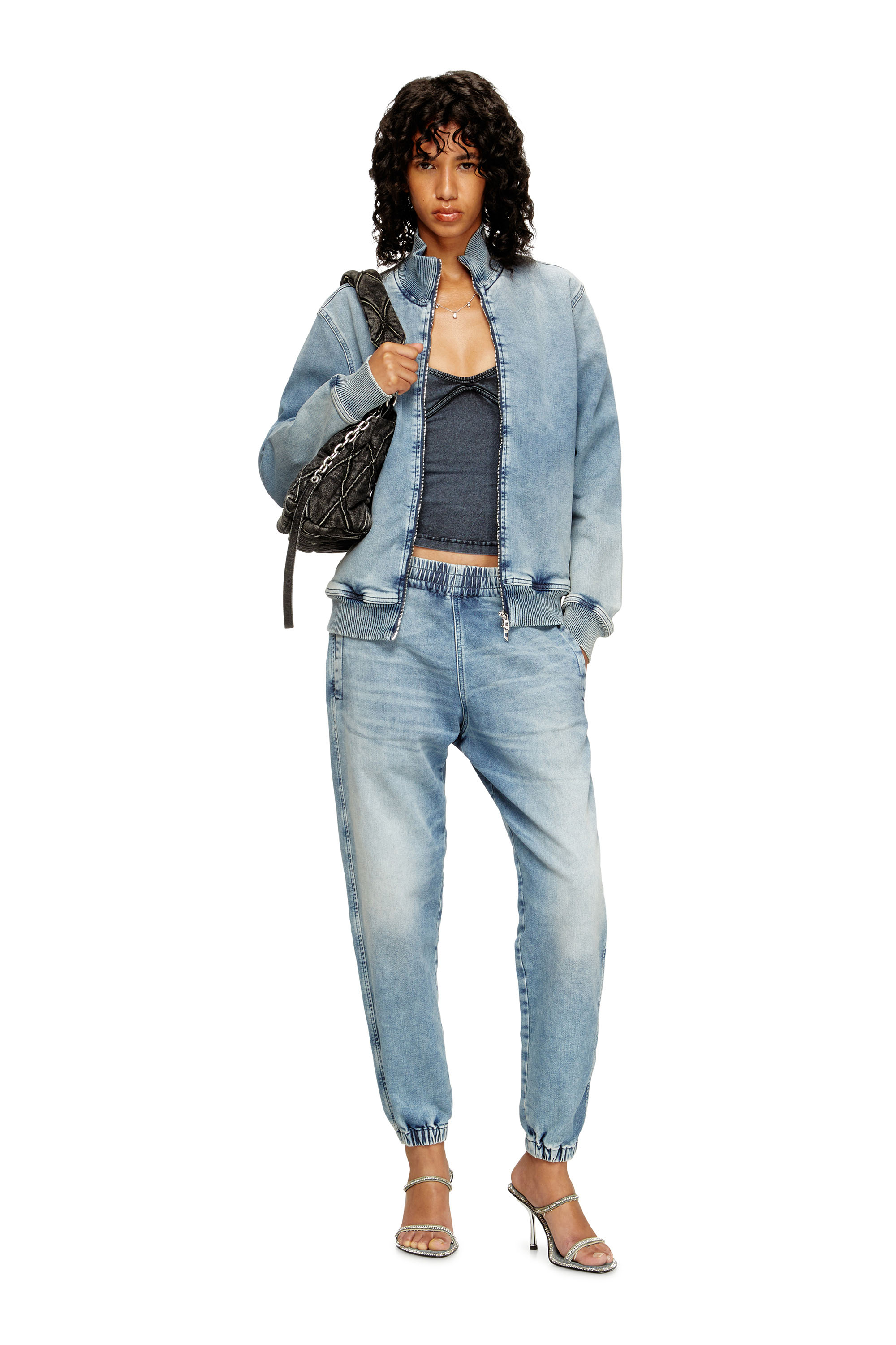 Diesel - Unisex's Slim D-Labb Track denim 09M32, Light Blue - 2