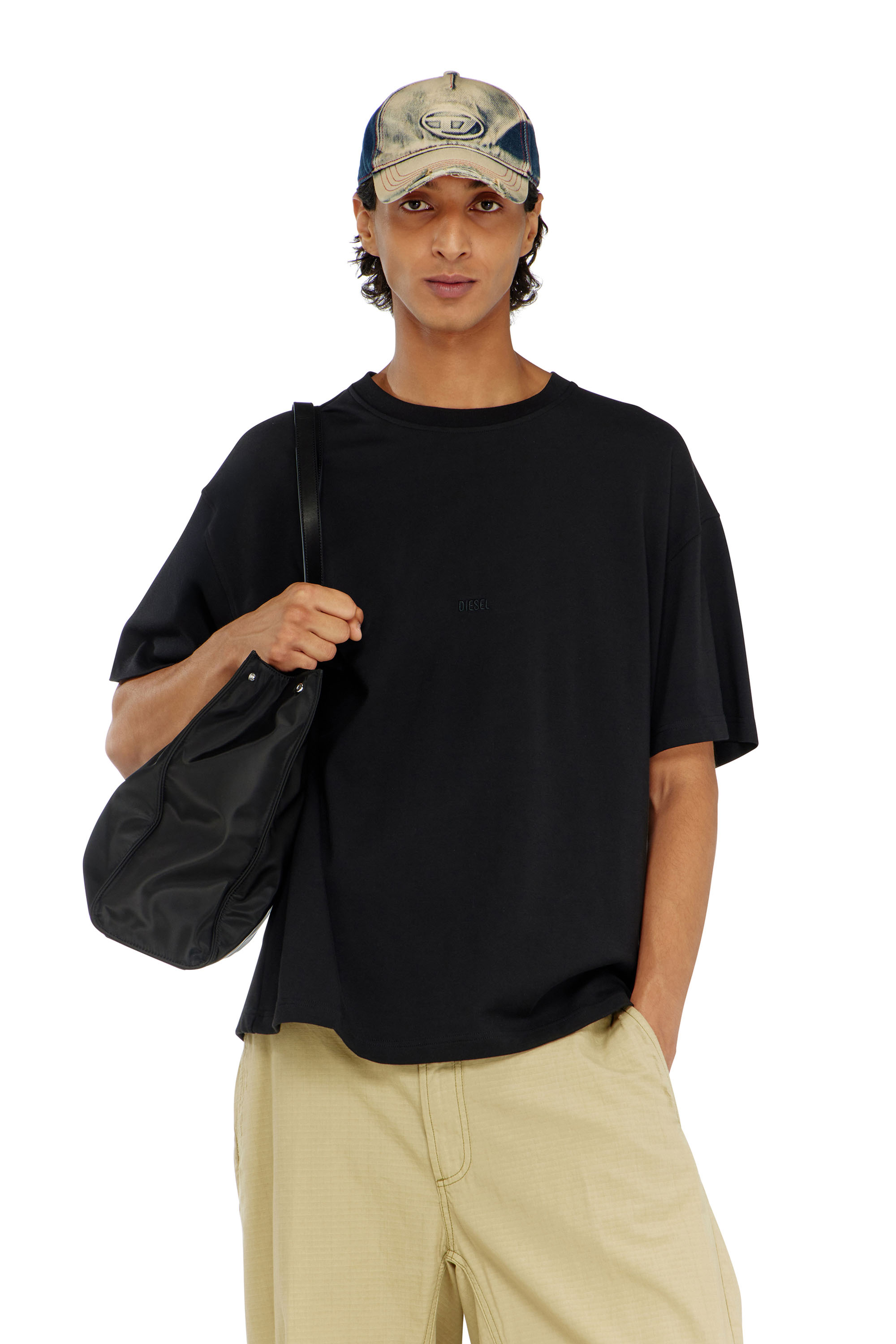 Diesel - T-BOXT-AA16, Man's Cotton-interlock T-shirt with logo embroidery in null - 1