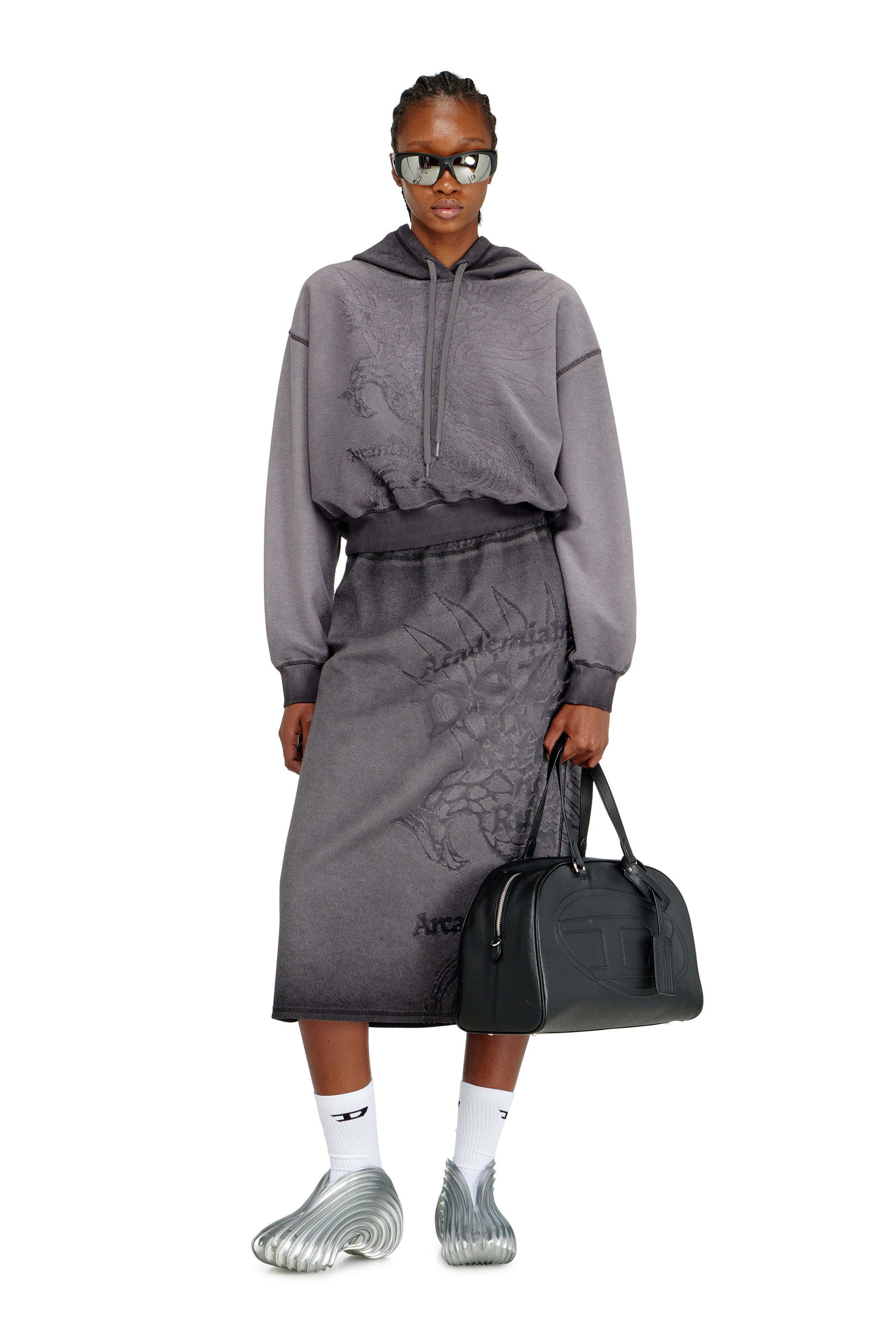 Diesel - MELISSA QUANTUM SNEAKERS X, Zapatilla sin cordones en Melflex&reg; Unisex in Plateado - 7