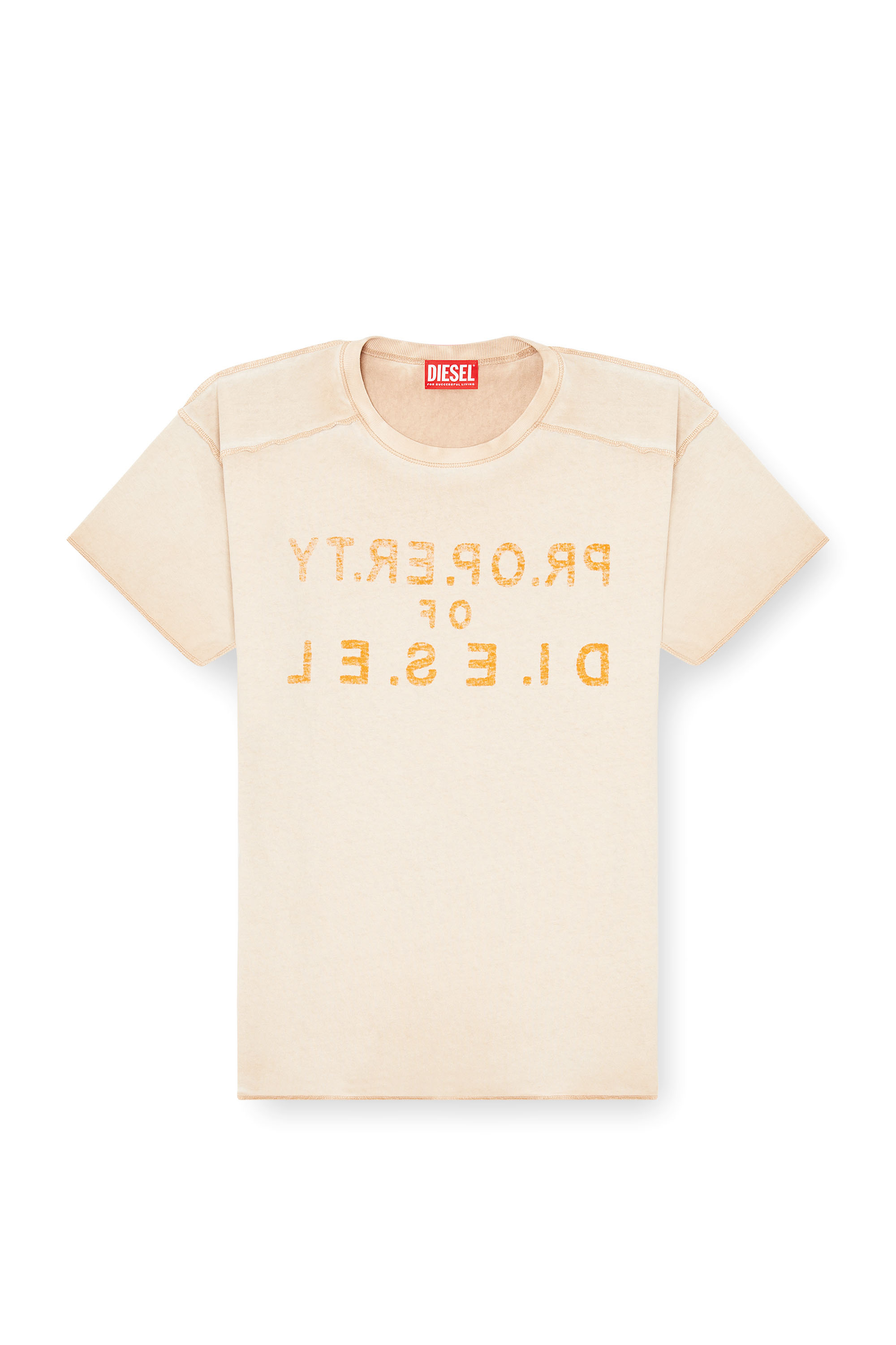 Diesel - T-ILY, Female's Regular cotton T-shirt with D appliqu&eacute; in null - 3