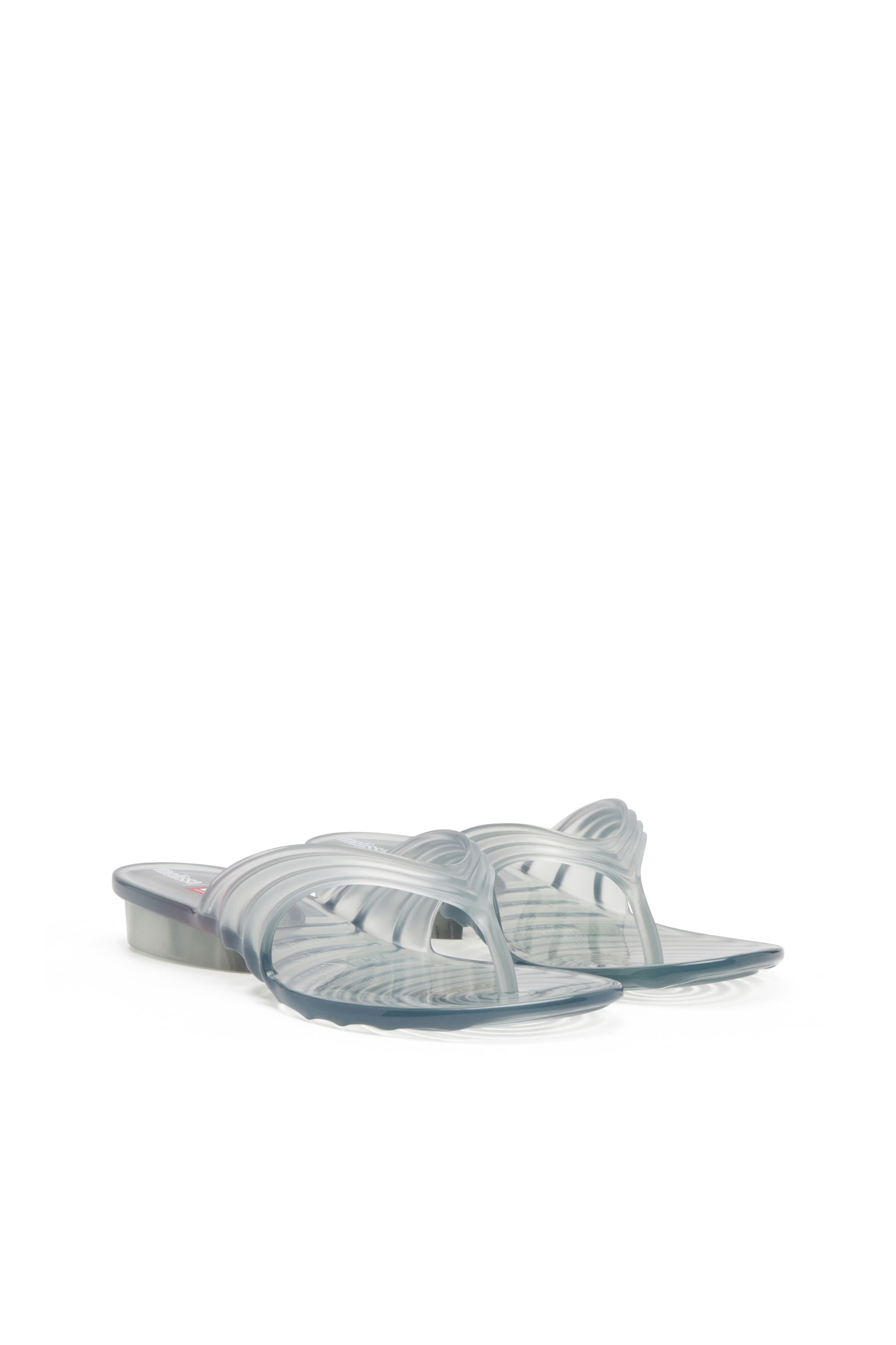 Diesel - MELISSA QUANTUM THONG, Female's Sculptural flip-flops in Melflex® in Light Grey - 2