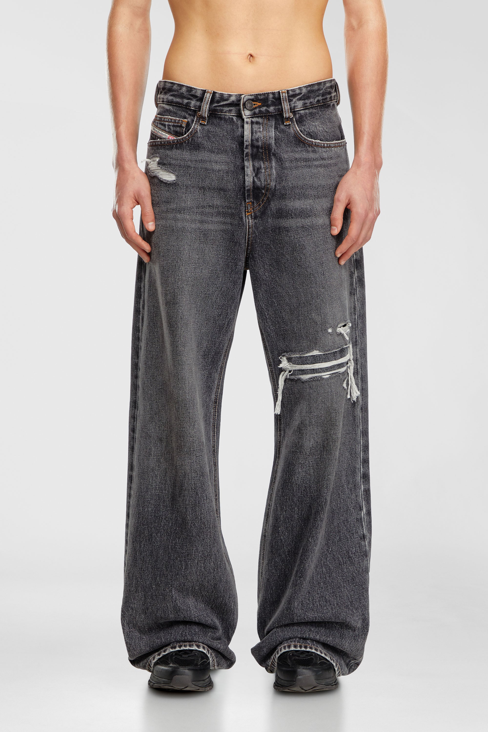 Diesel - Unisex's Relaxed Jeans 1996 D-Sire 007F6, Black/Dark Grey - 1