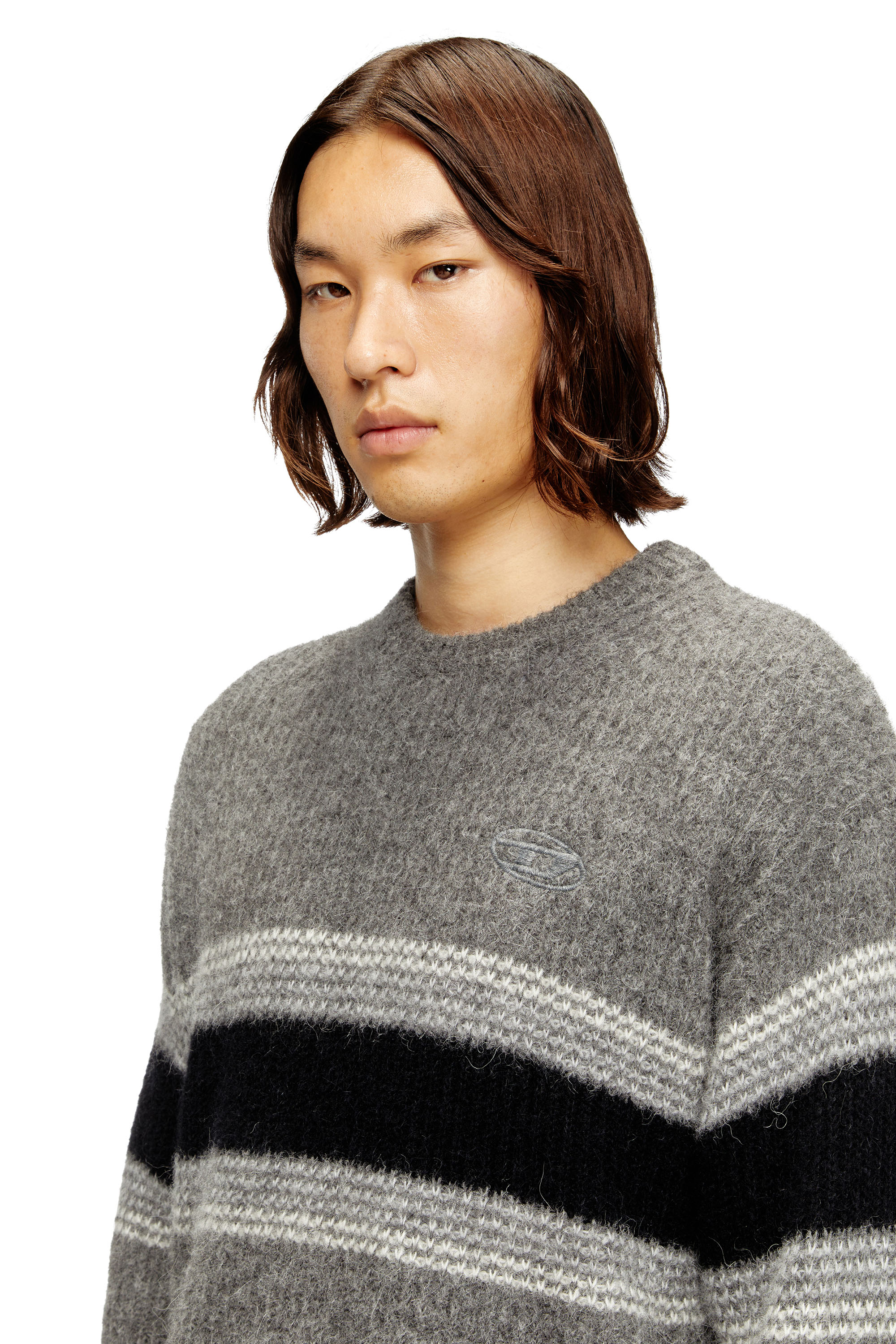Men's Striped jumper in alpaca blend | Multicolor | Diesel