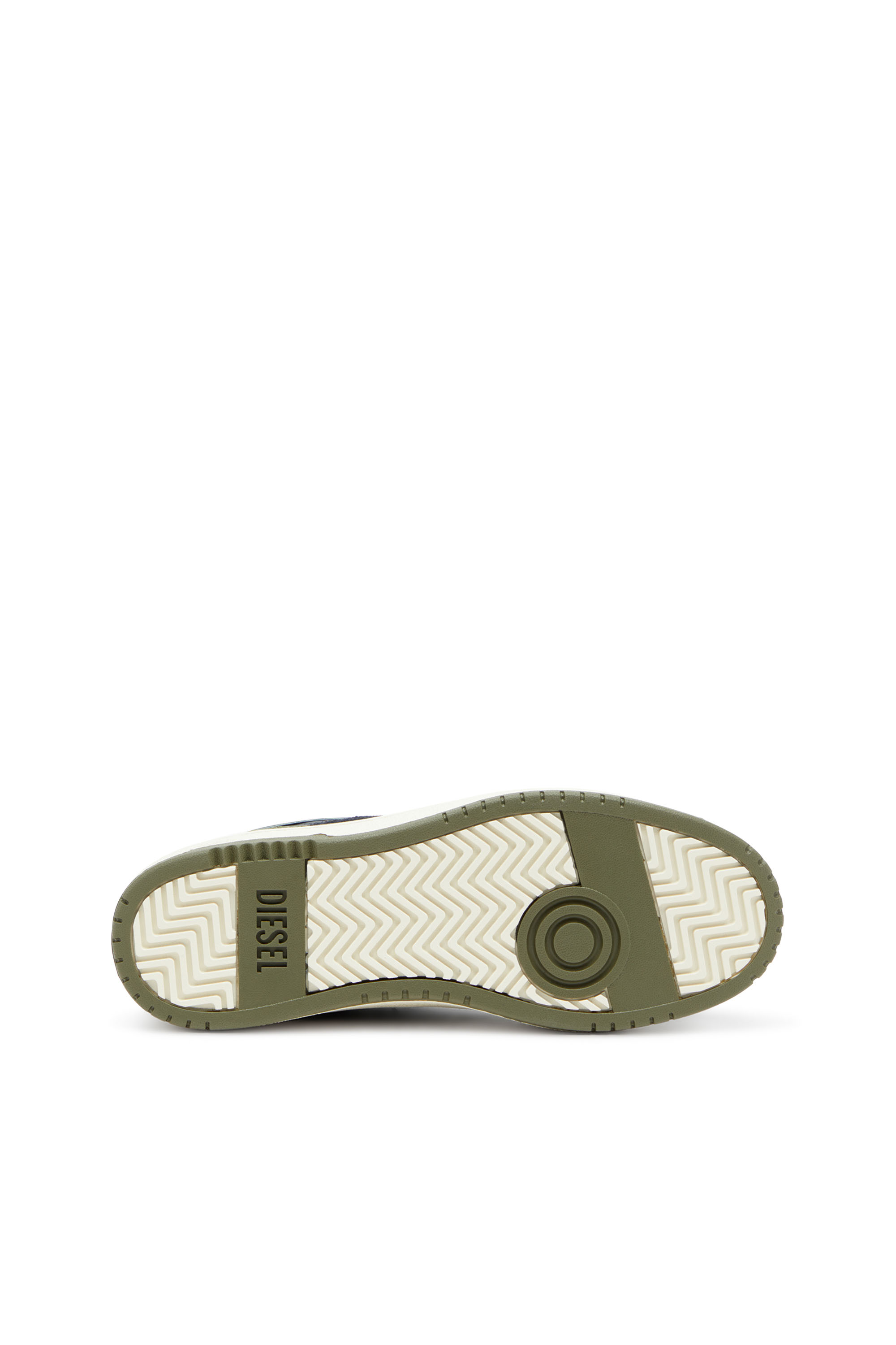 Diesel - S-OVAL SKATE LOW, Man's S-Oval Skate-Sneakers in leather in White/Green - 5