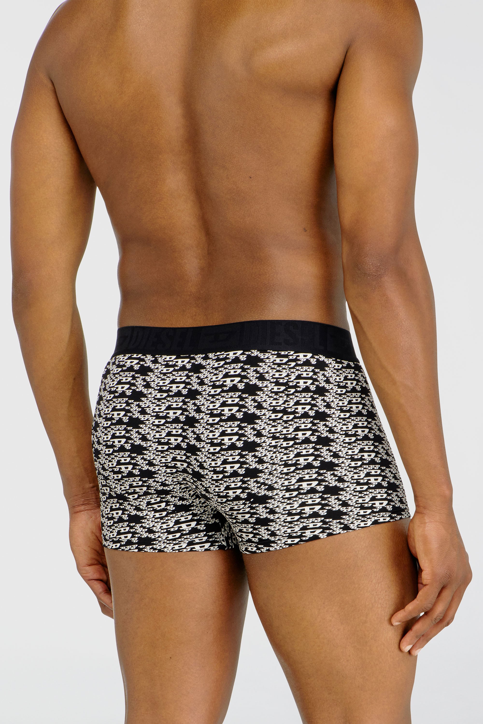 Diesel - MIKE-D-CORE-3PACK, Male's Set of three stretch cotton trunks with all-over print in Black/White - 3