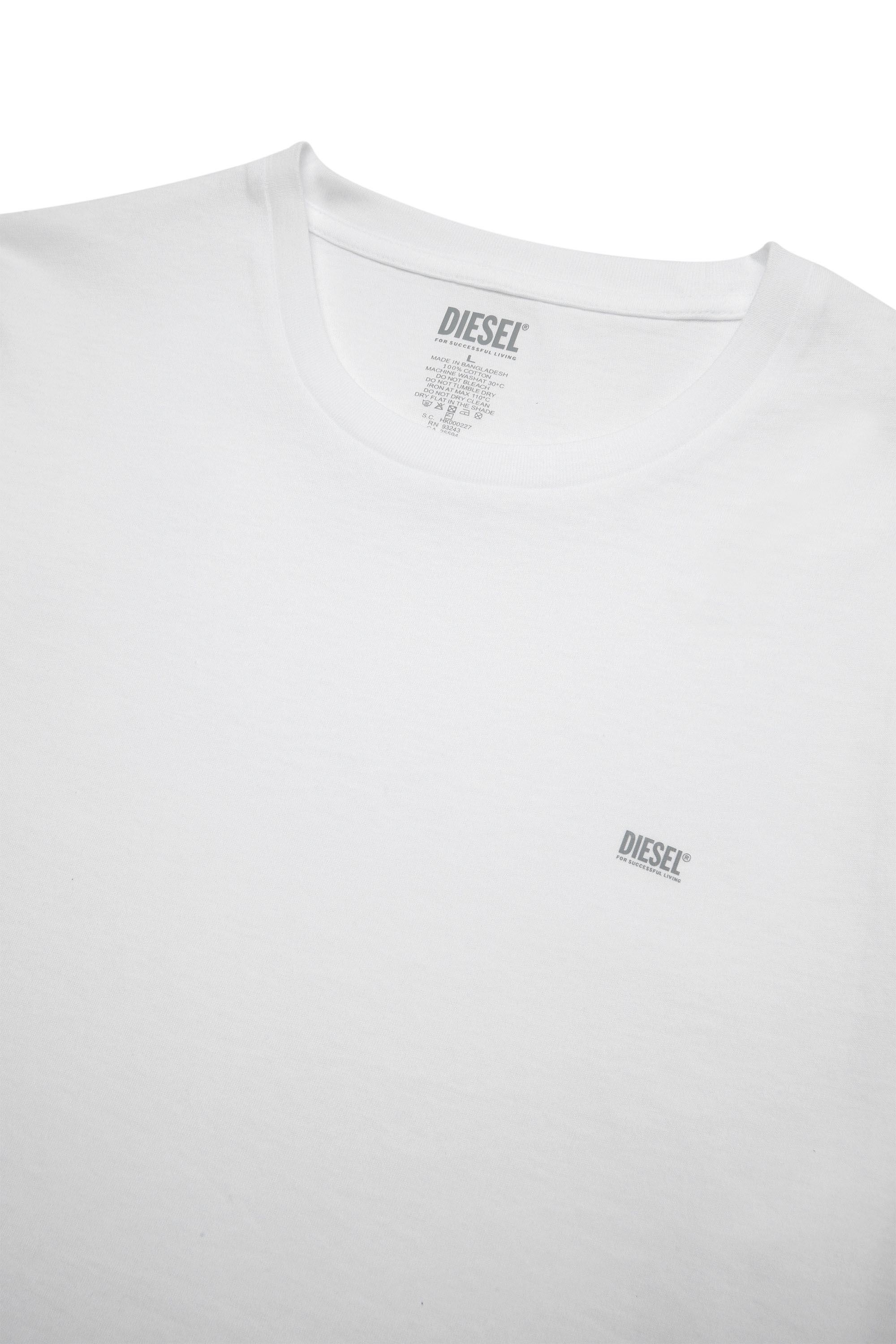 Diesel - UMTEE-RANDAL-TUBE-TWOPACK, Man's Two-pack of T-shirts with logo print in White - 3